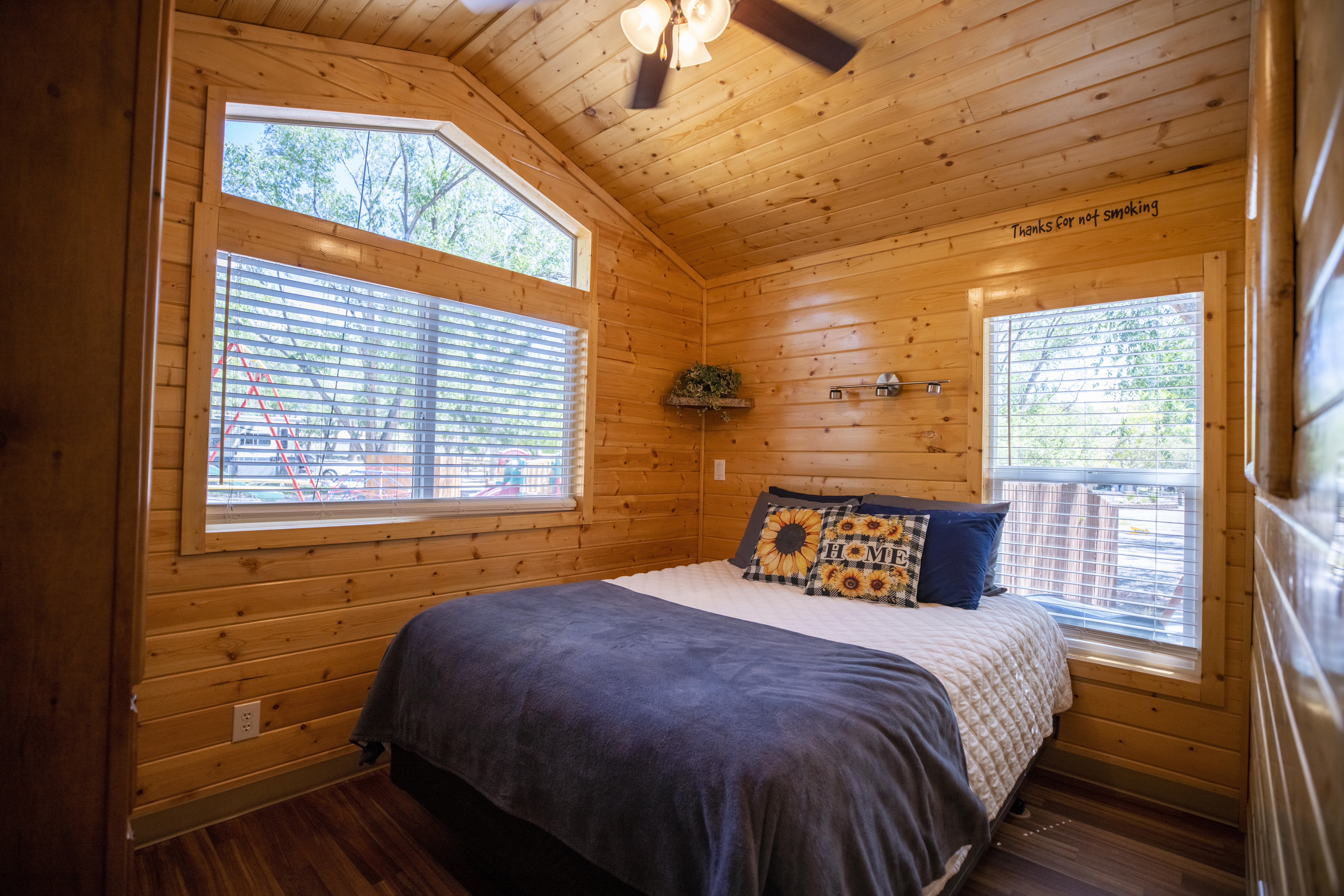 Richfield KOA Deluxe Cabin Bedroom