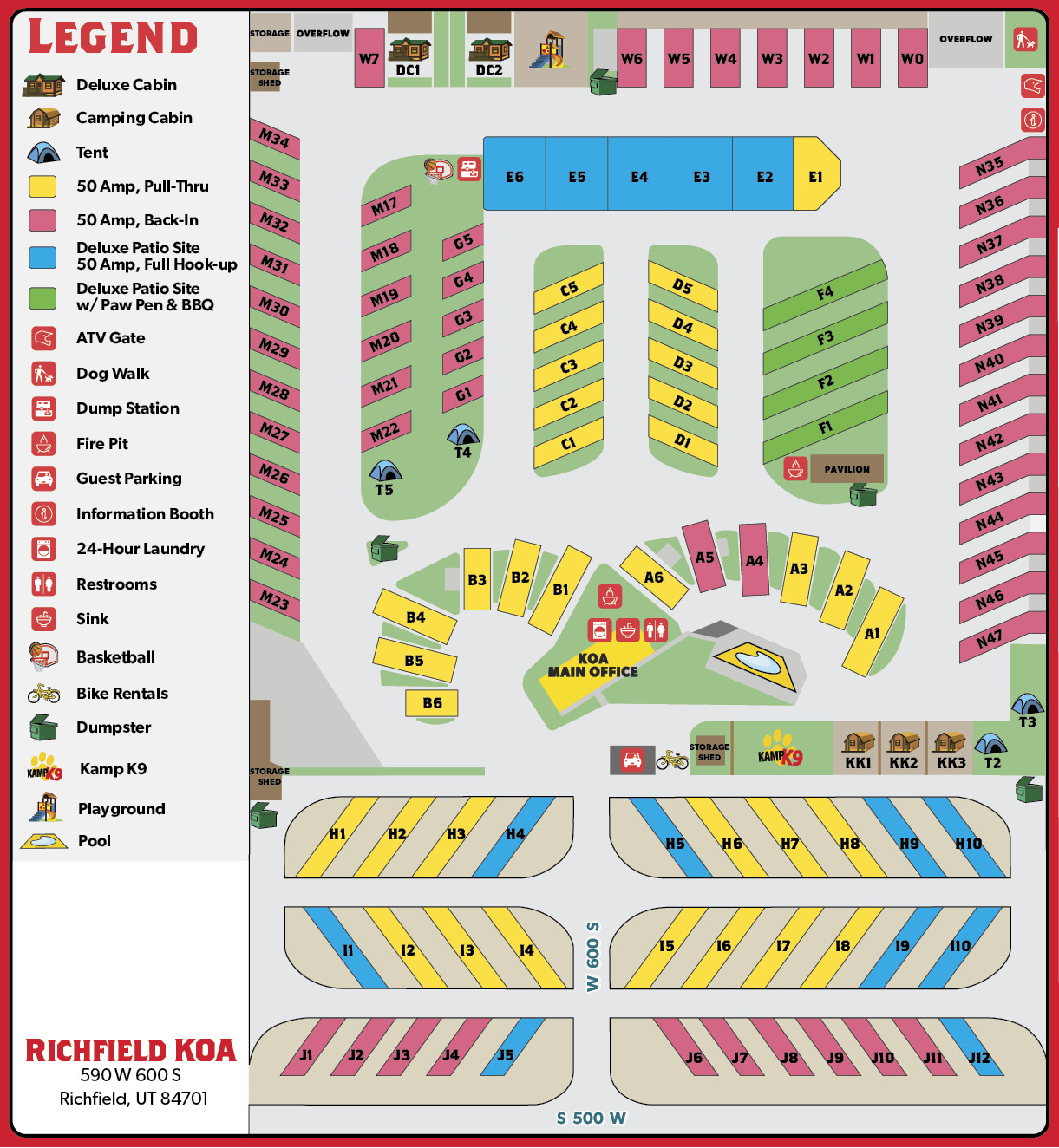 Campground Site Map
