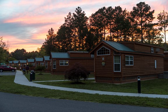 Cabins at Dusk