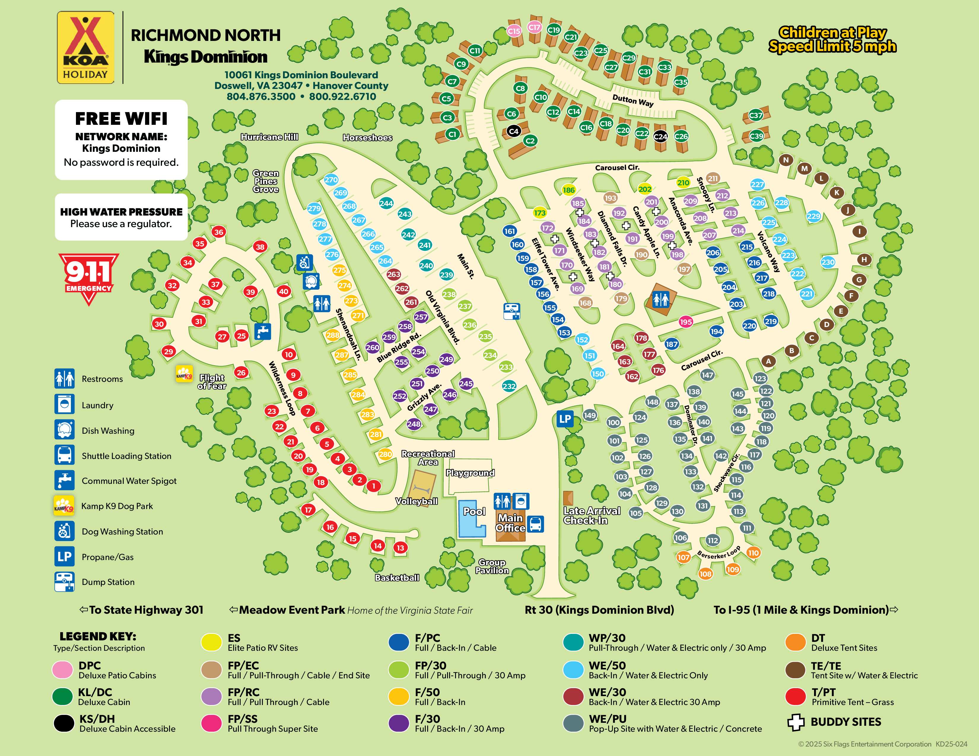 Campground Site Map