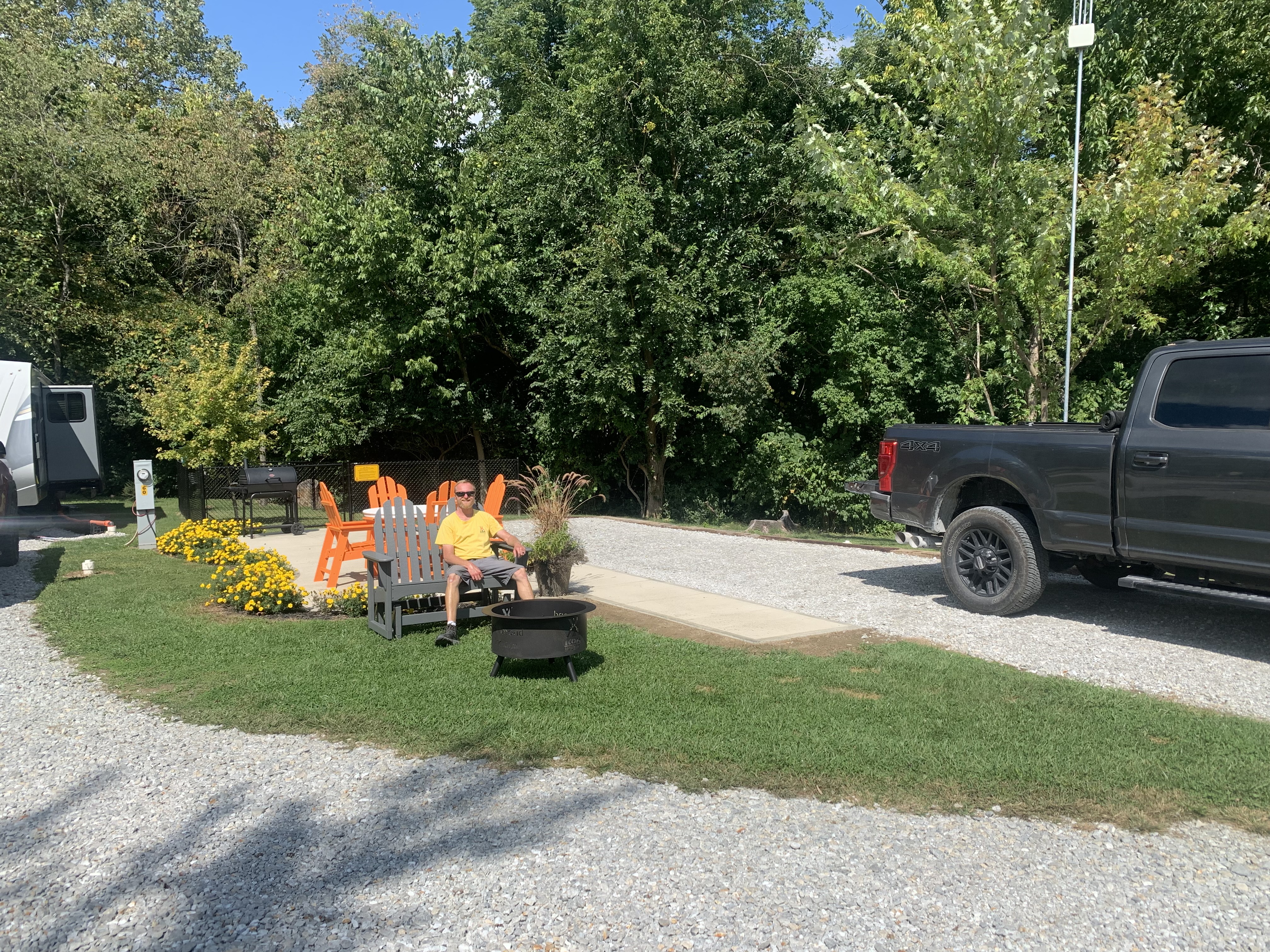 Site 59, total length of gravel pad is 55 ft