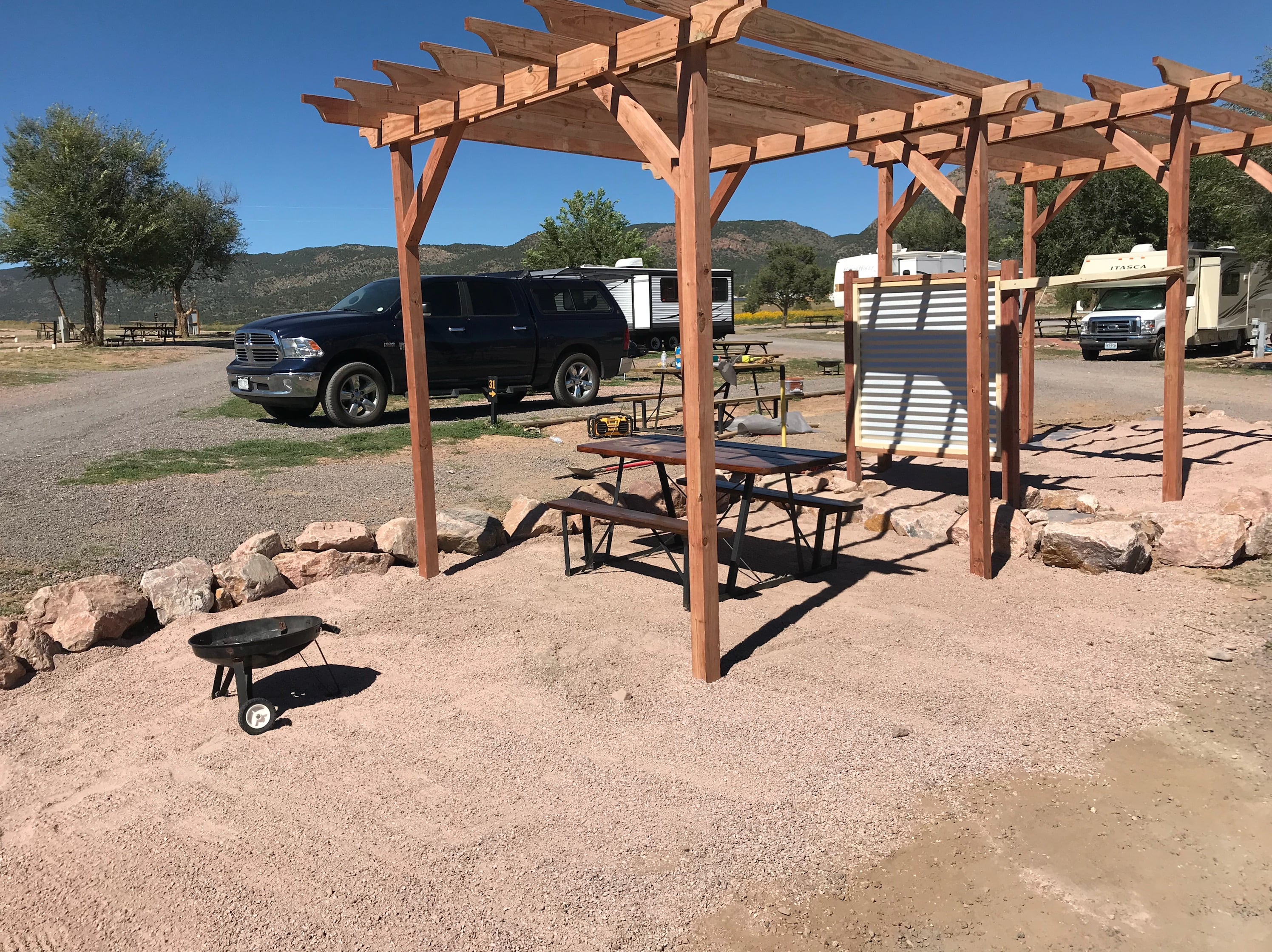 Sister Sites with Privacy Fence and Pergola