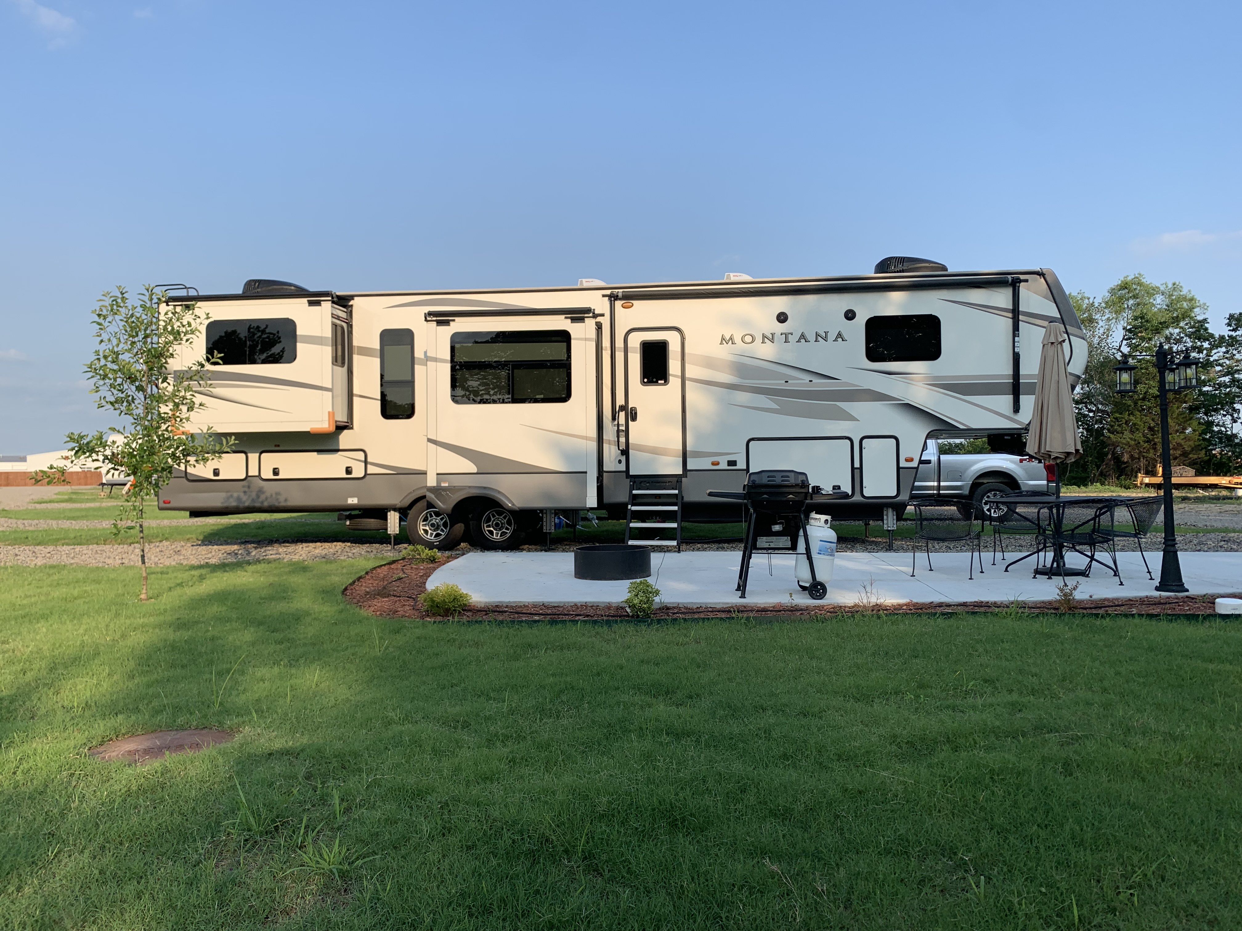 Concrete Patio with Gravel Pad