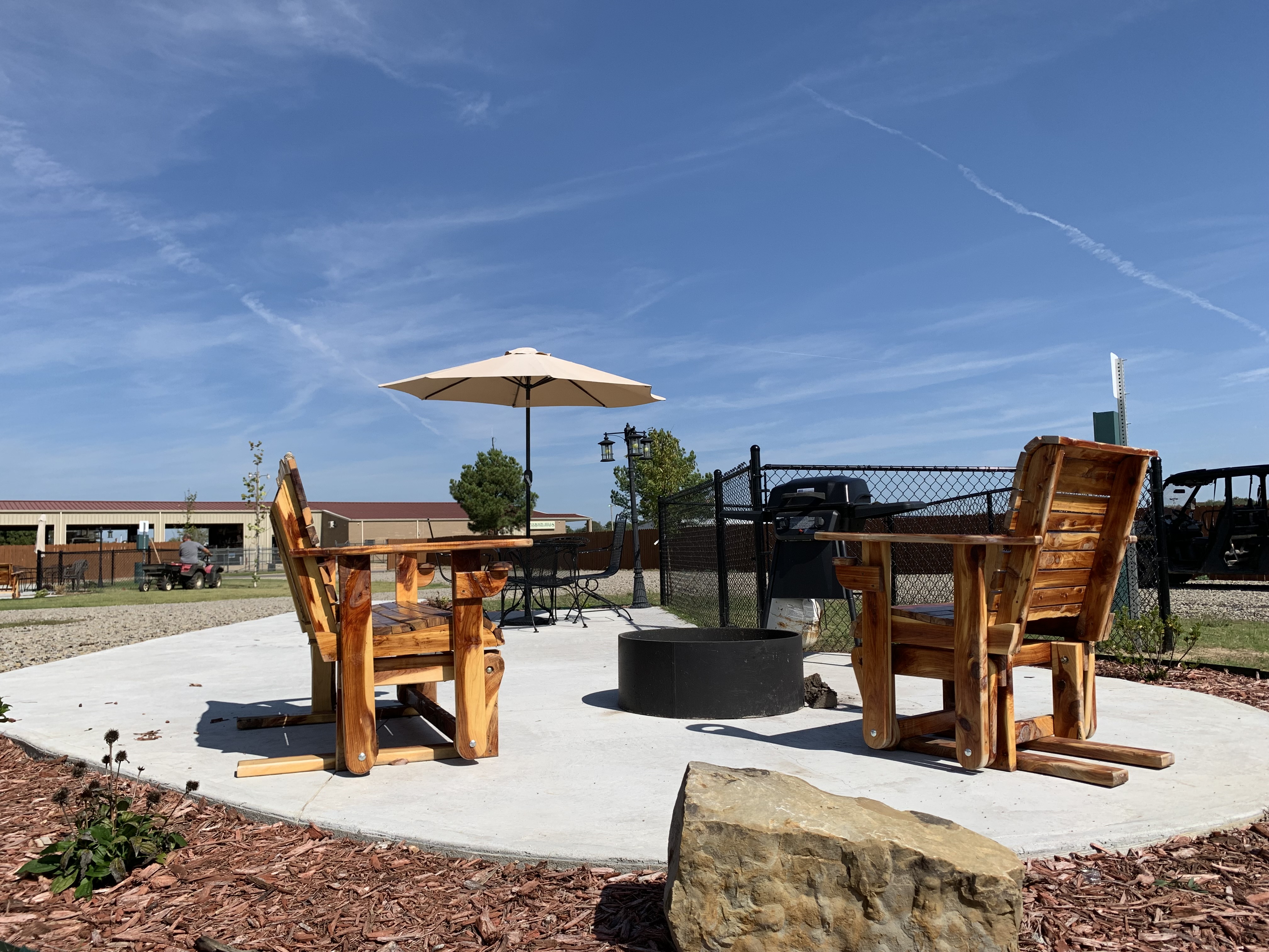 Concrete Patio w/ Paw Pen