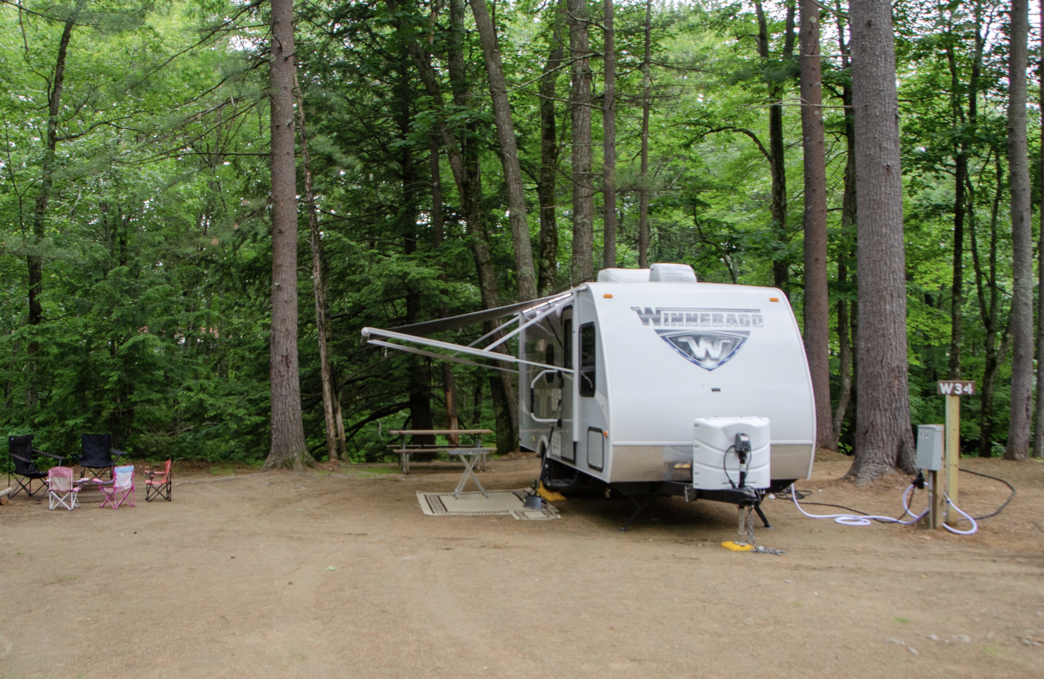 RV Riverfront Camping  Site Back In