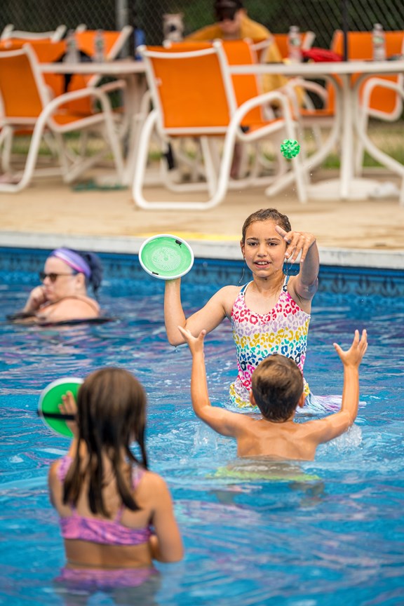 Any game is more fun to play in the pool!