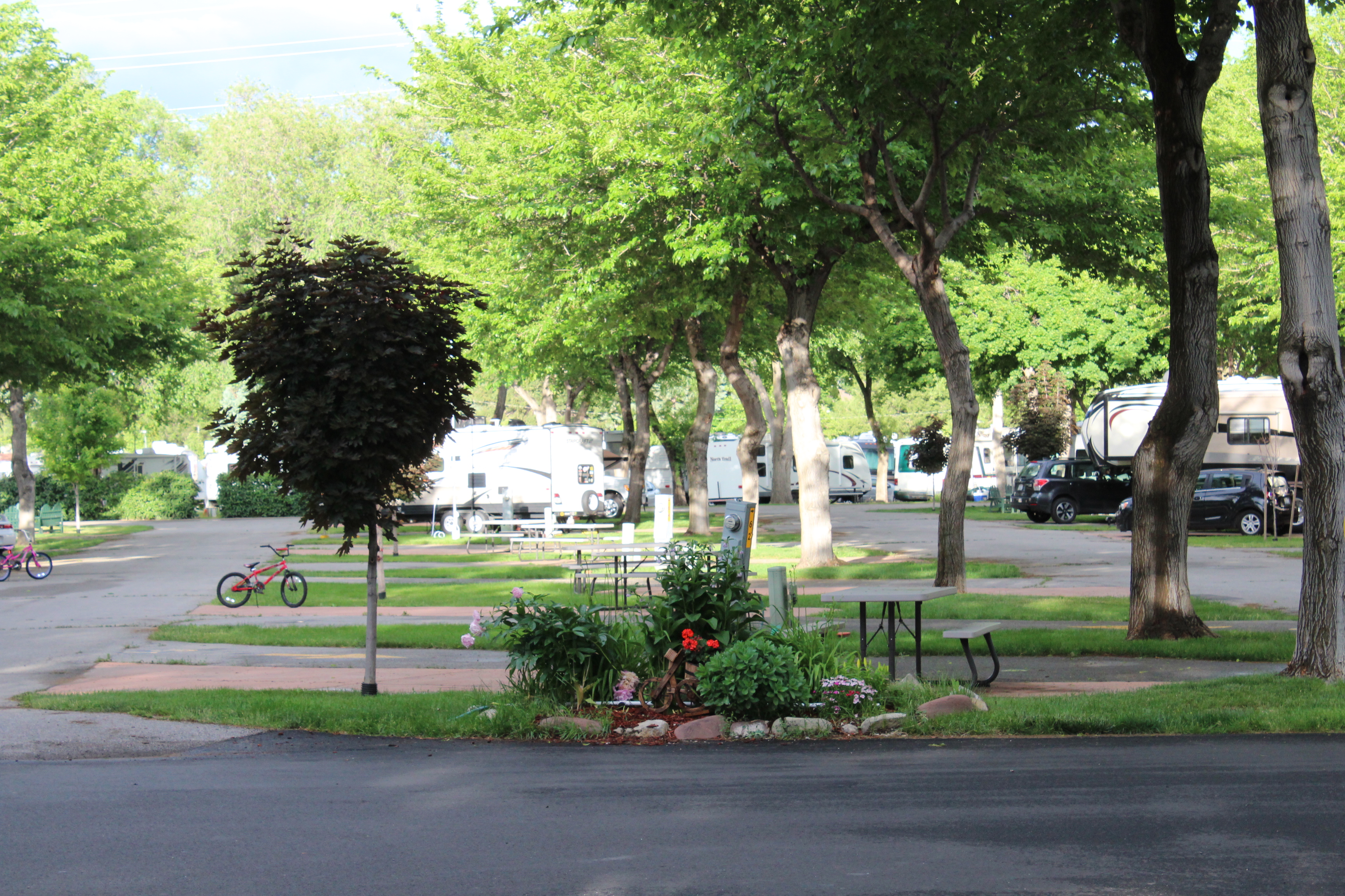 Beautiful garden on the 42 ft. end sites