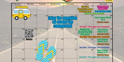August Activities Calendar