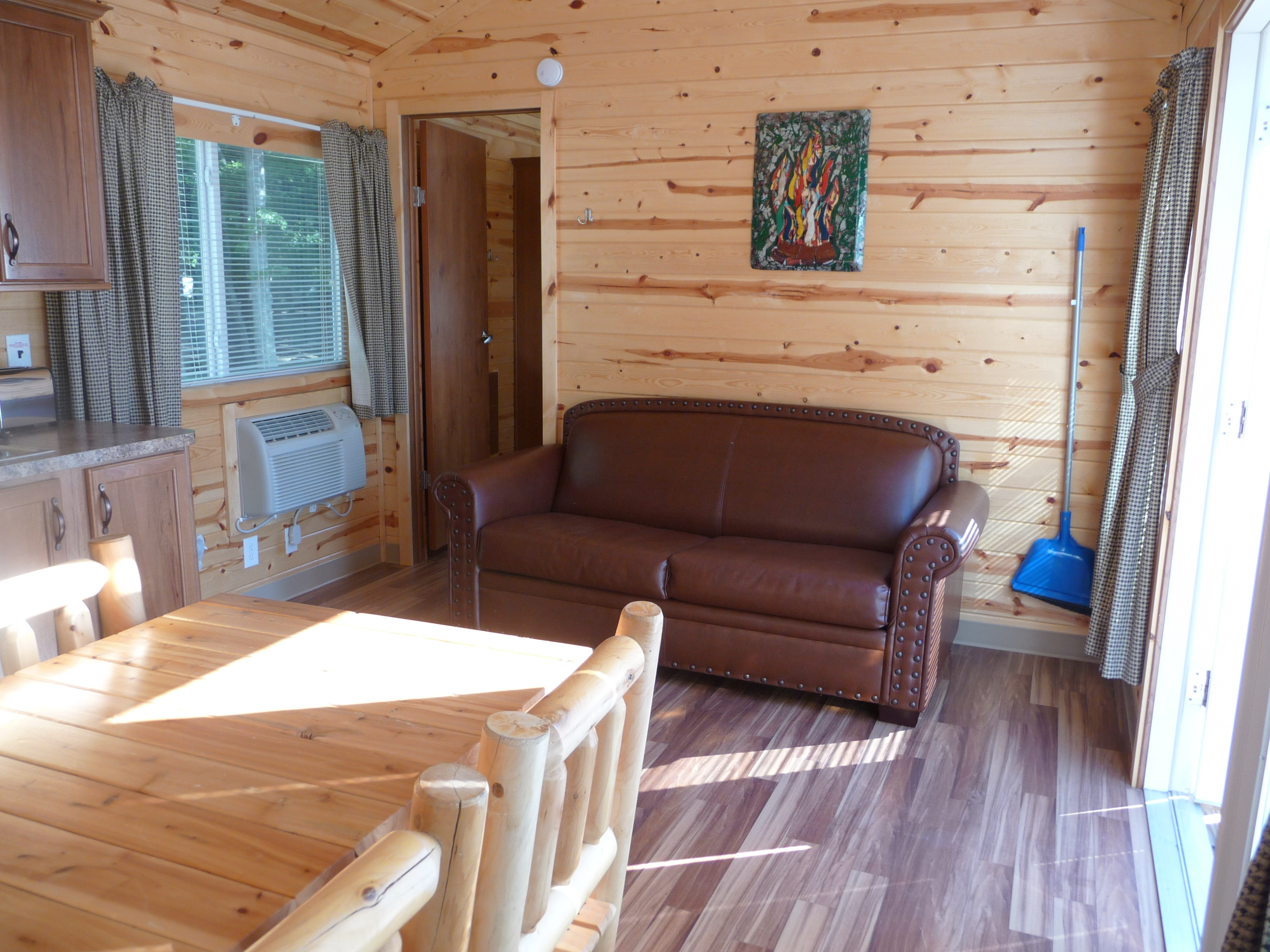 Living room includes a sofa sleeper