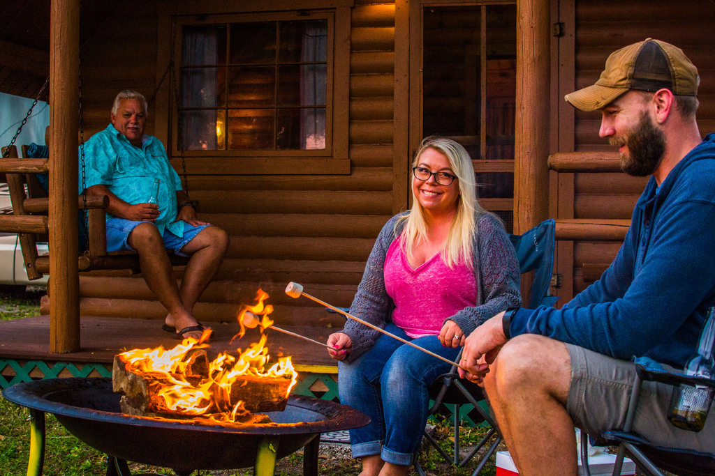 Camping Cabin Fire