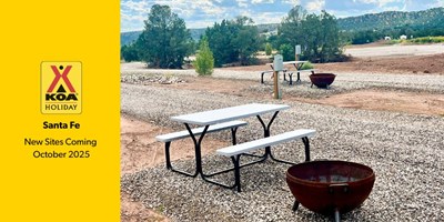 New Sites Coming Soon at Santa Fe KOA Holiday