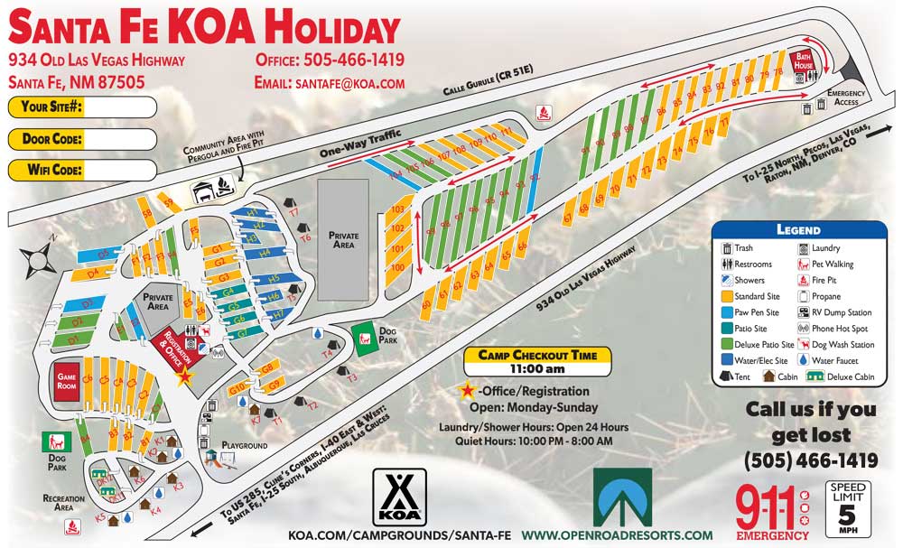Campground Site Map