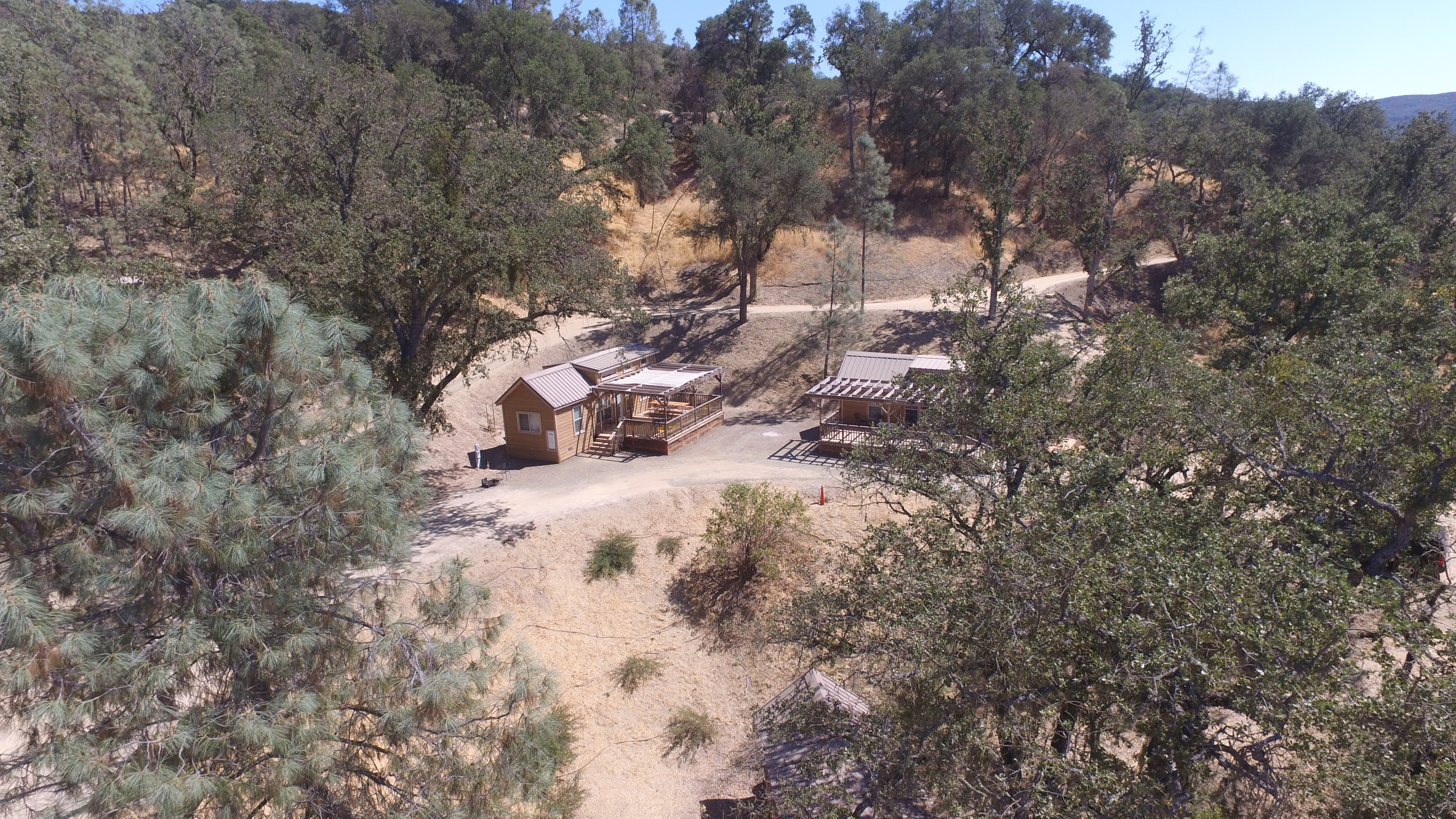Deluxe Cabins with Deck West Hills Drone View