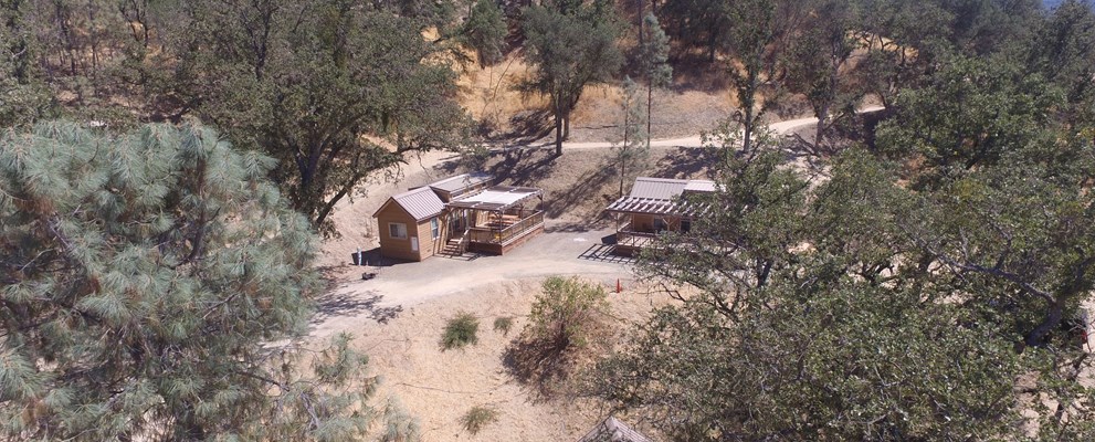 Deluxe Cabins with Deck West Hills Drone View