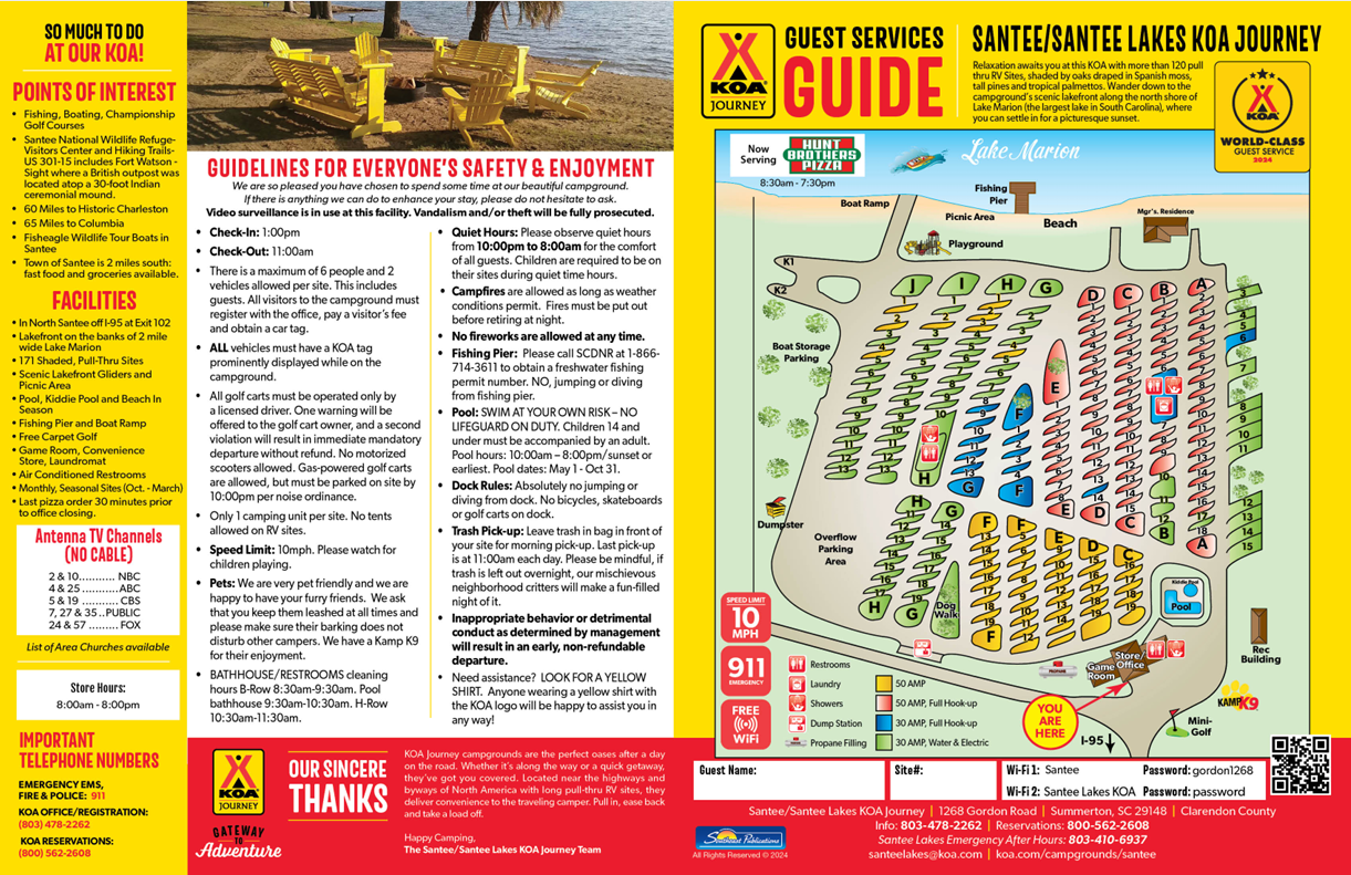 Campground Site Map