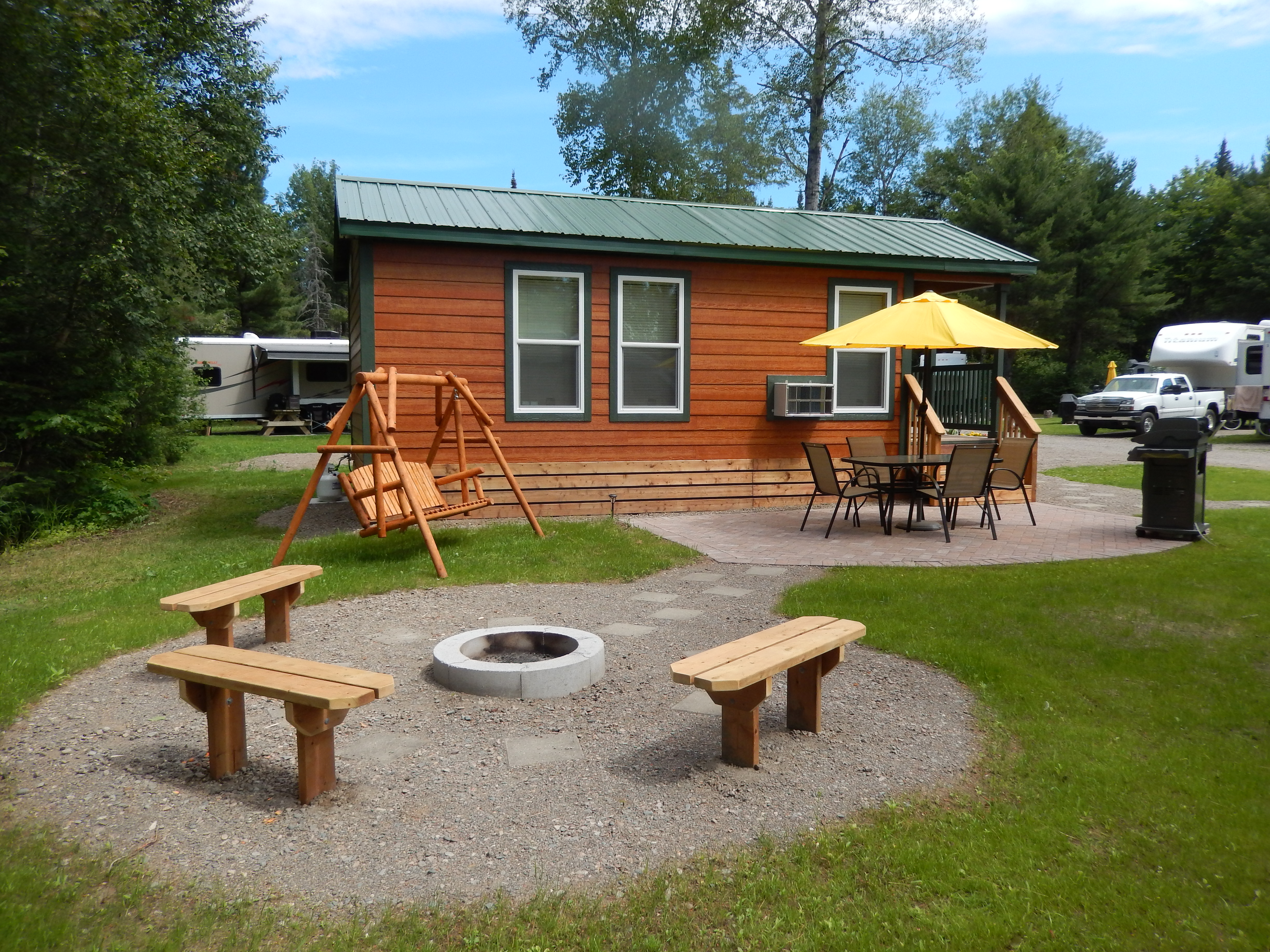 Deluxe Cabin fire experience