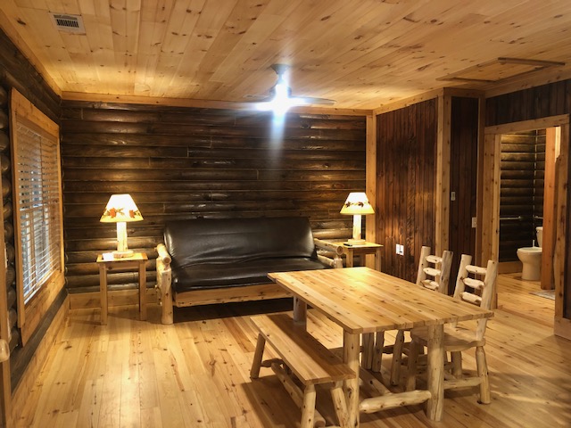 Azalea Cabin's spacious living room