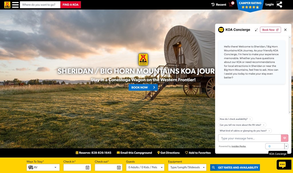 Sheridan KOA Becomes First to Embrace AI Chatbot for Campers