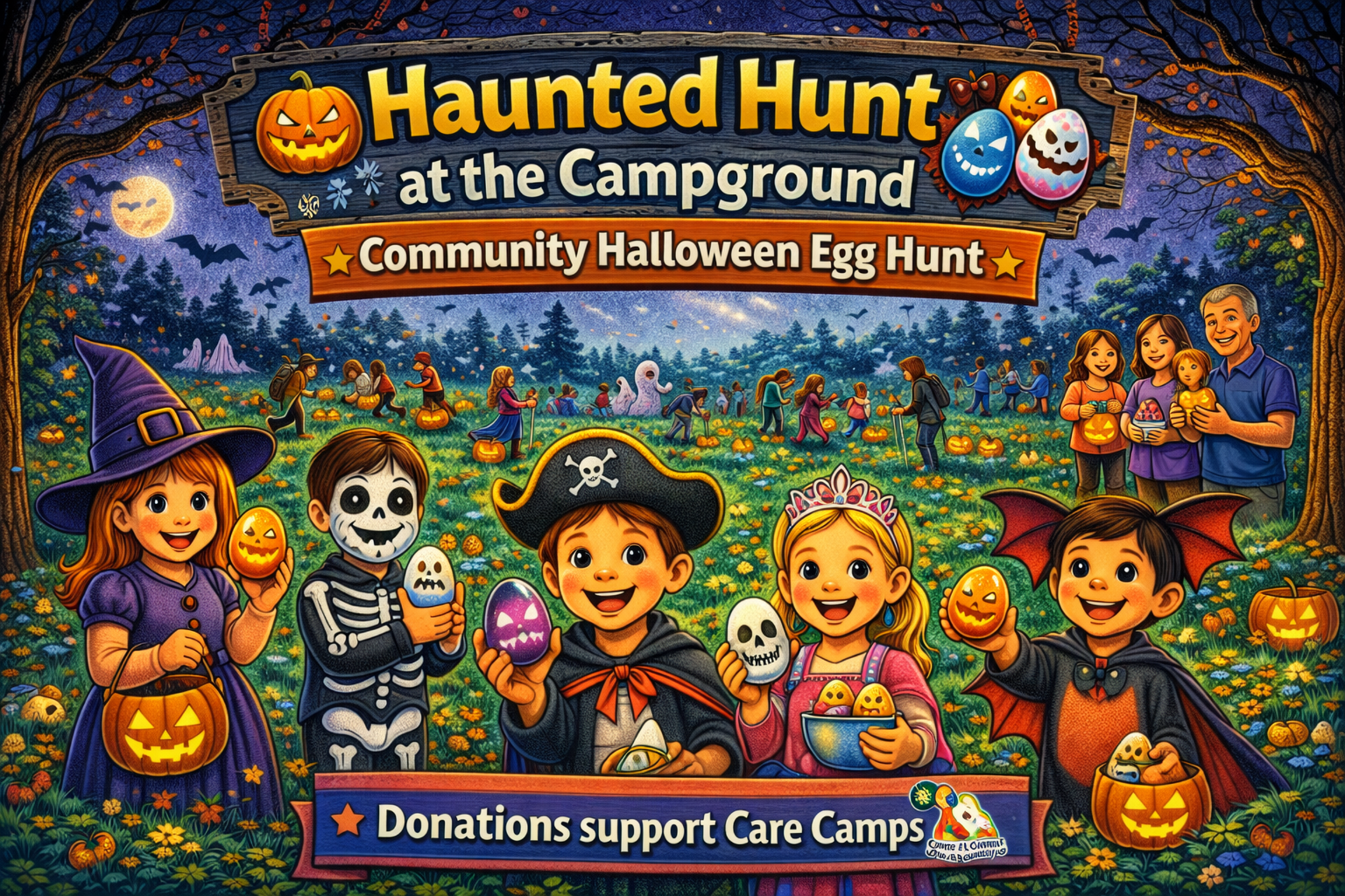 Halloween: Community Halloween Egg Hunt Photo