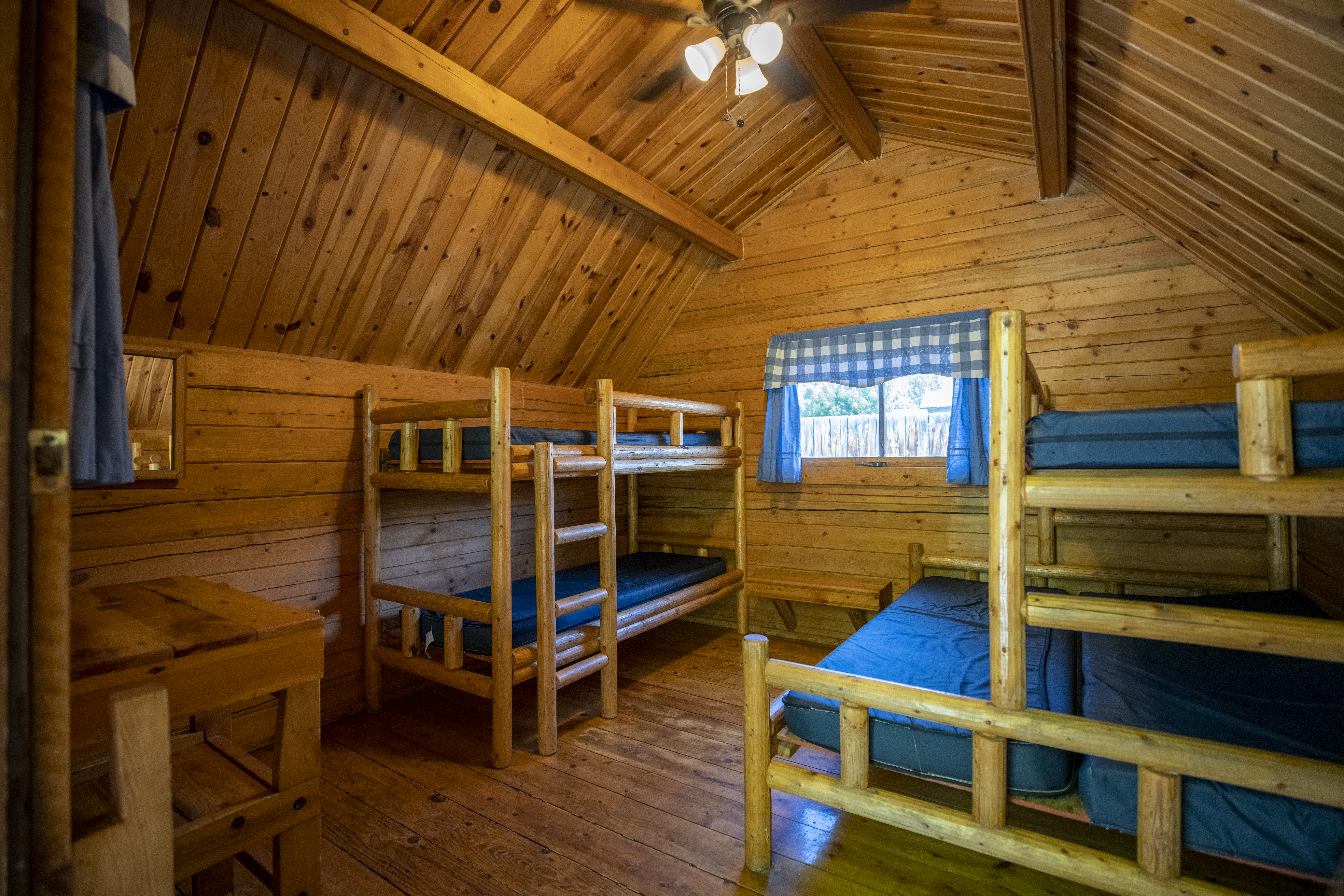 Bunk Beds in a Sheridan/Big Horn Mountains KOA Camping Cabin