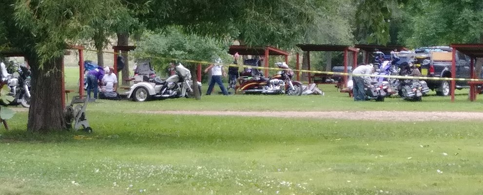 Tent area.