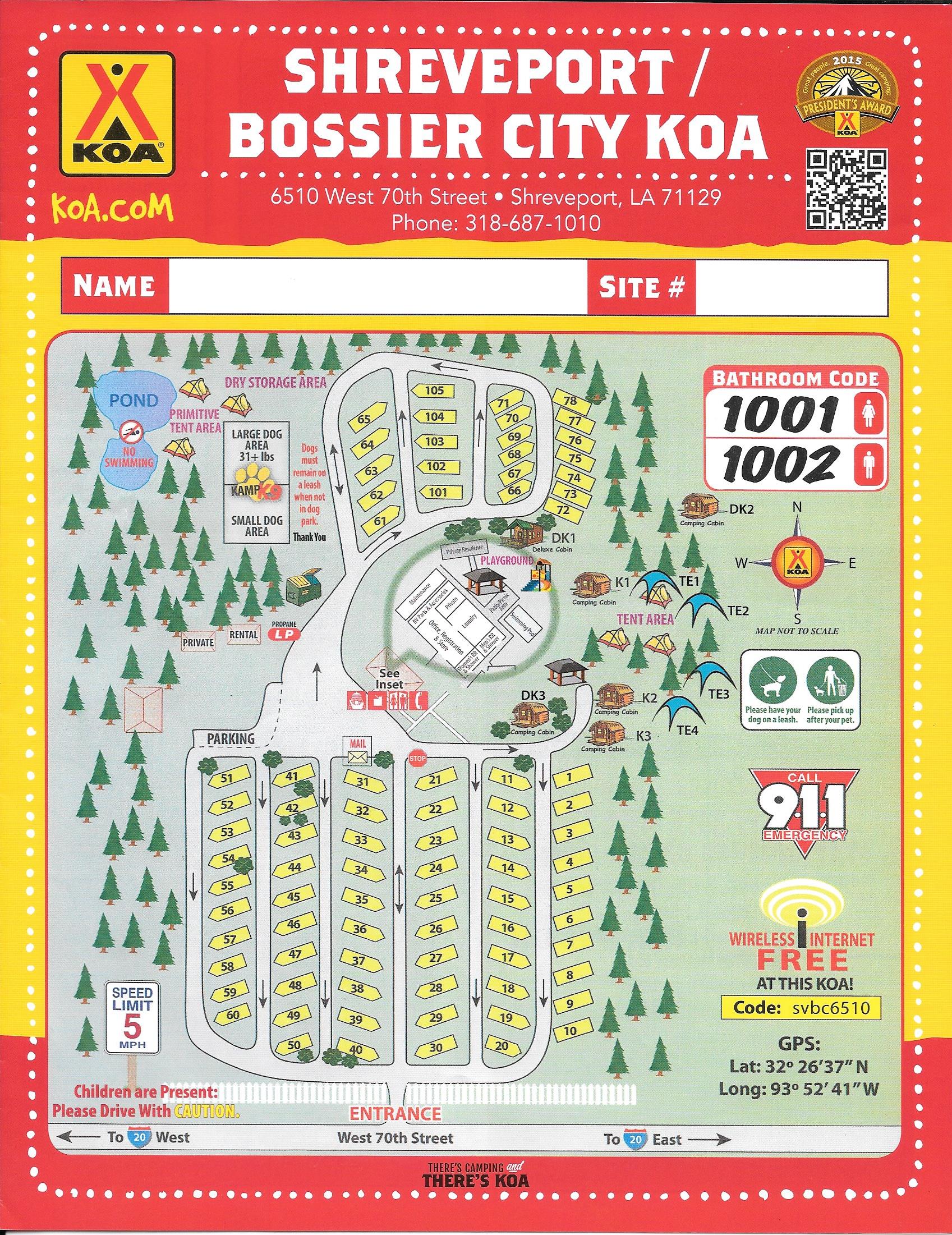 Campground Site Map