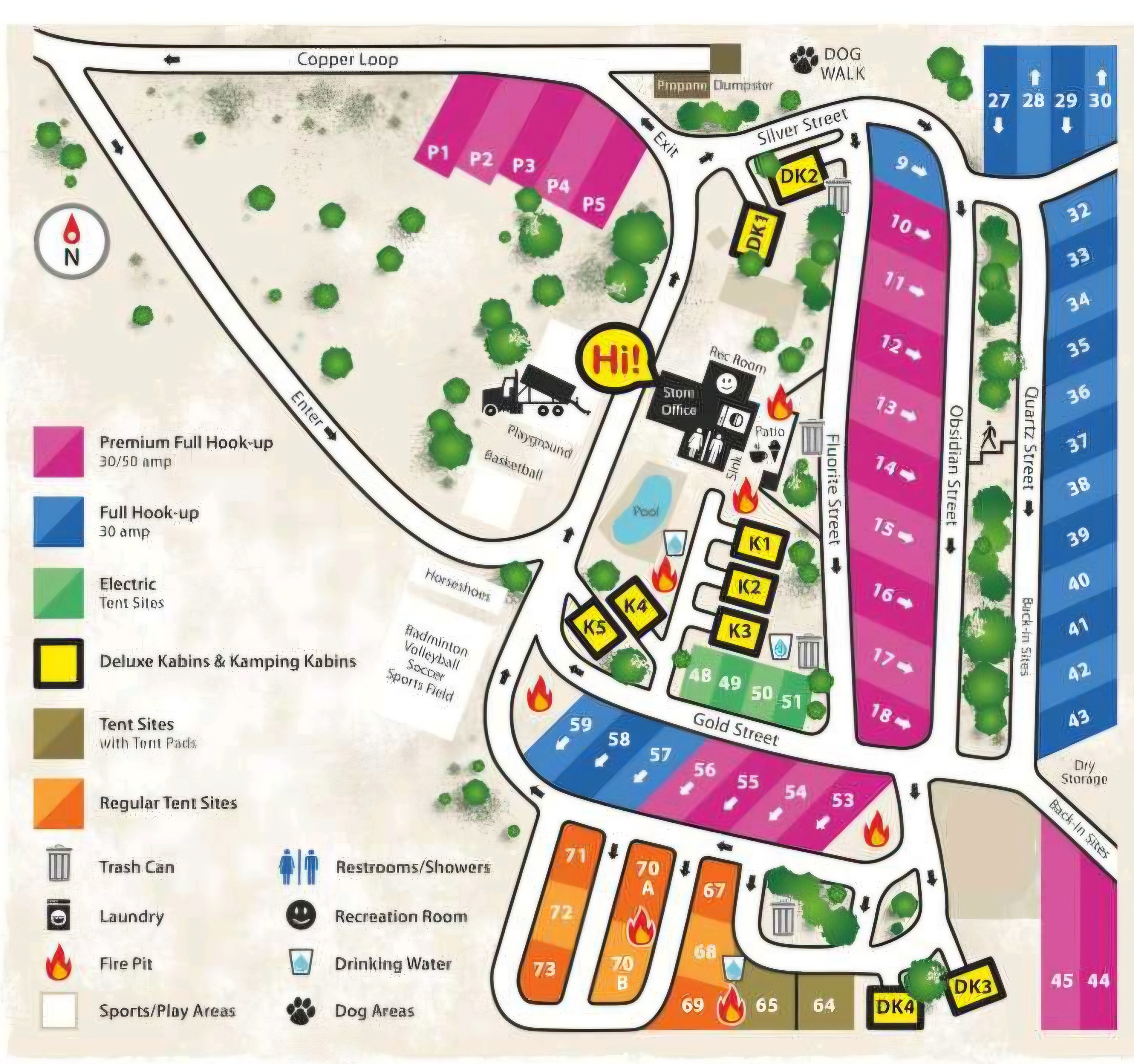 Campground Site Map