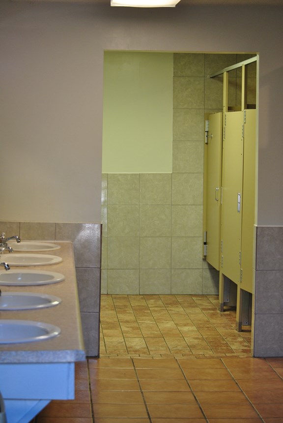 Clean updated restrooms