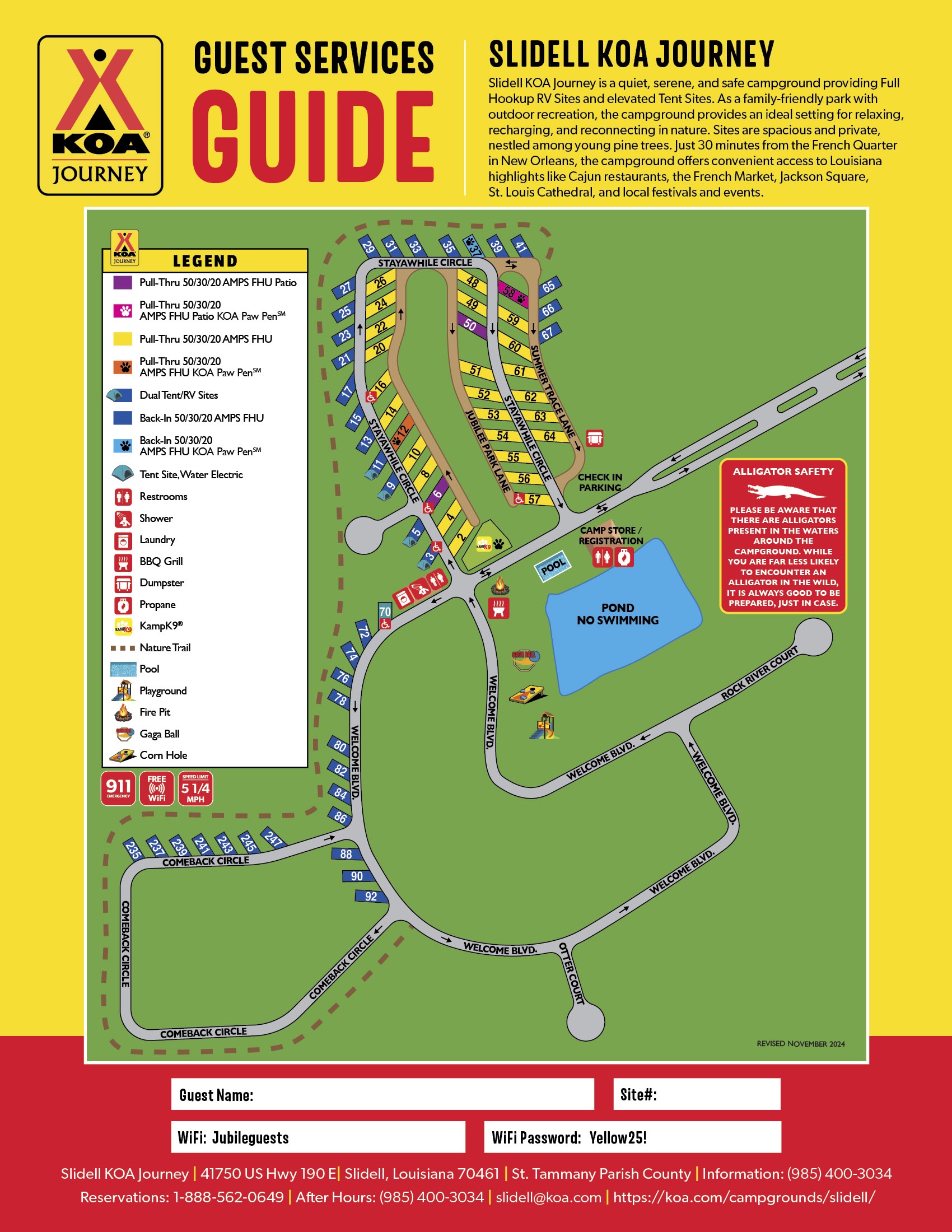 Campground Site Map