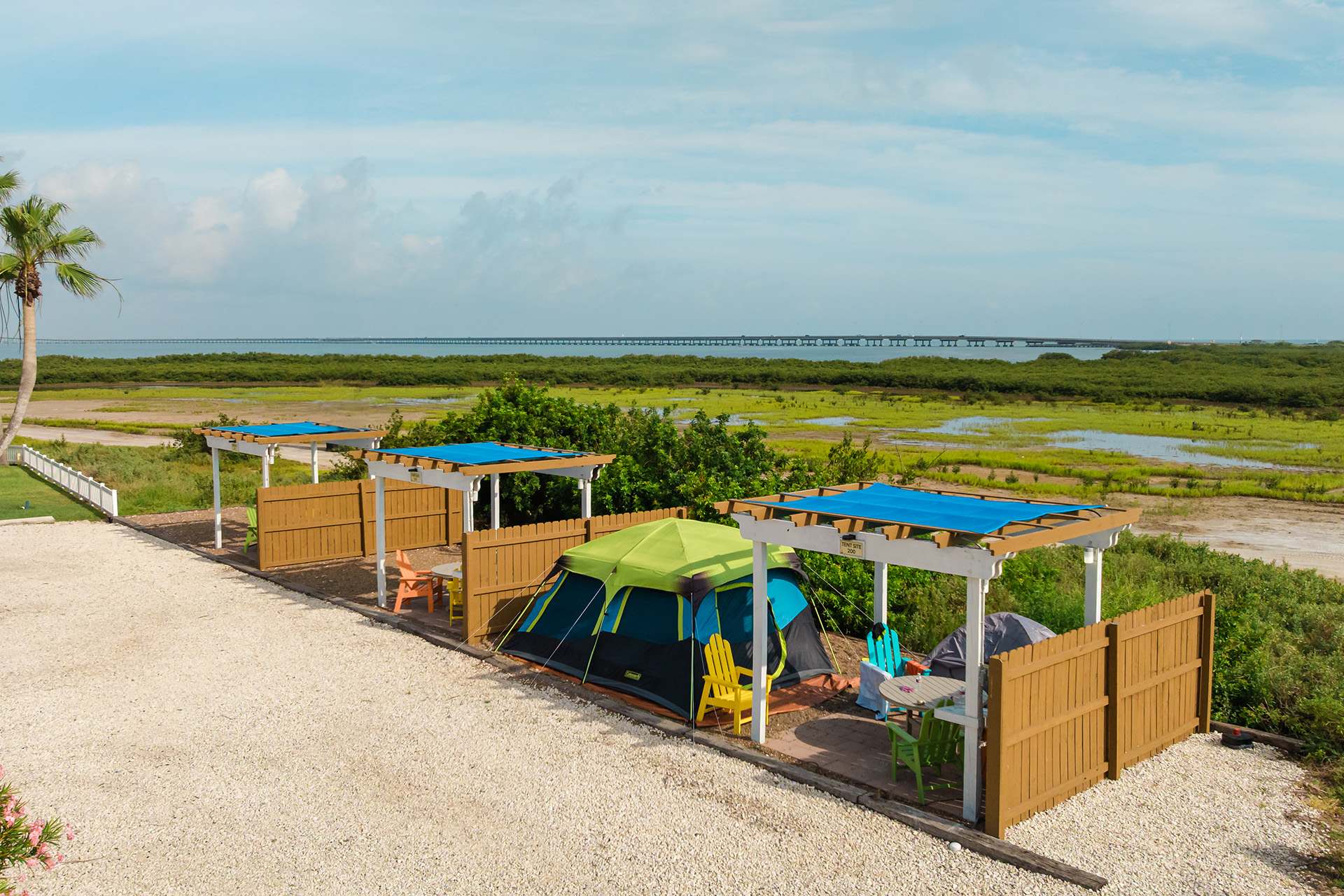 Tent Sites, Water + Electric - Aerial View