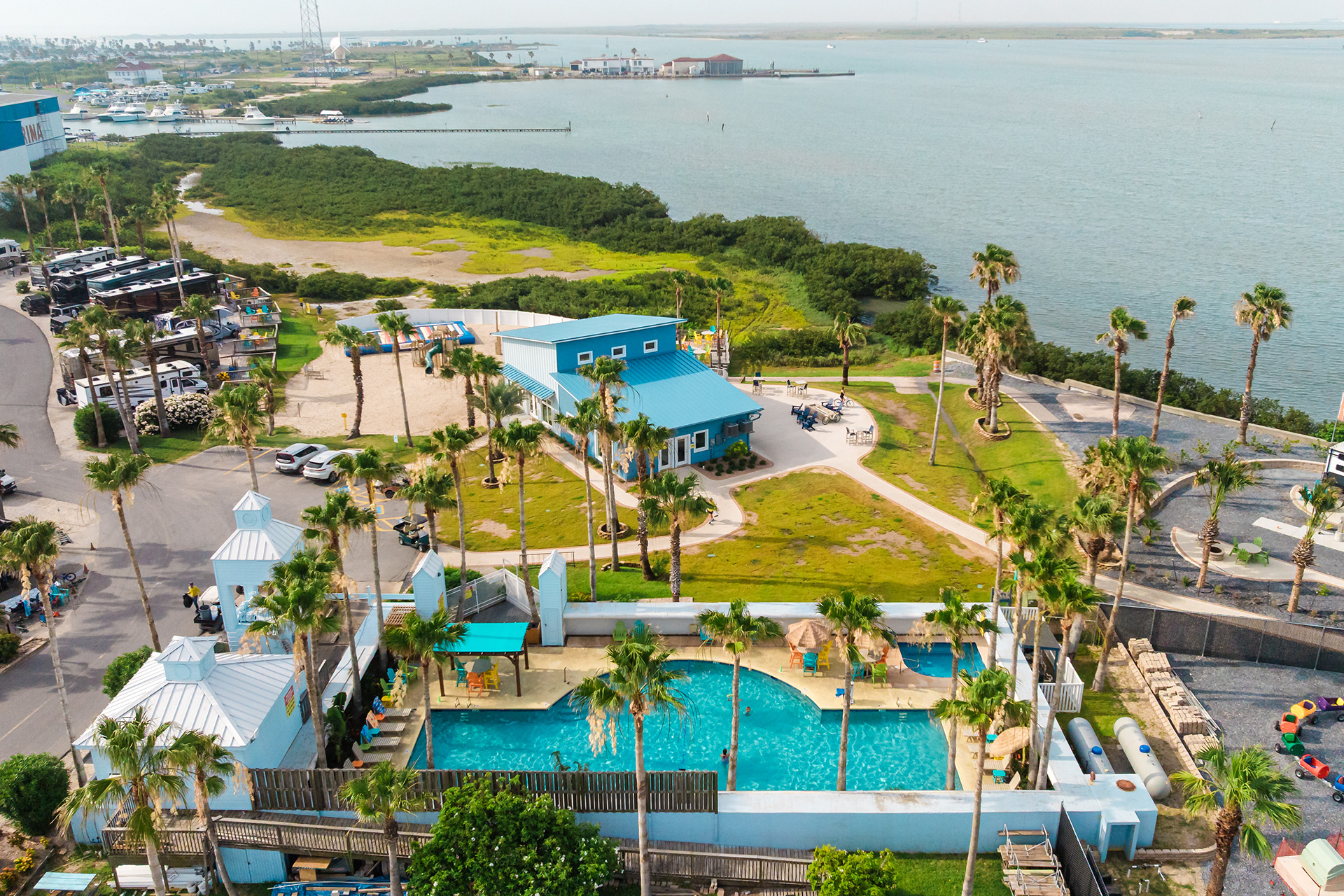 Pool & Island Recreation Center - Aerial View