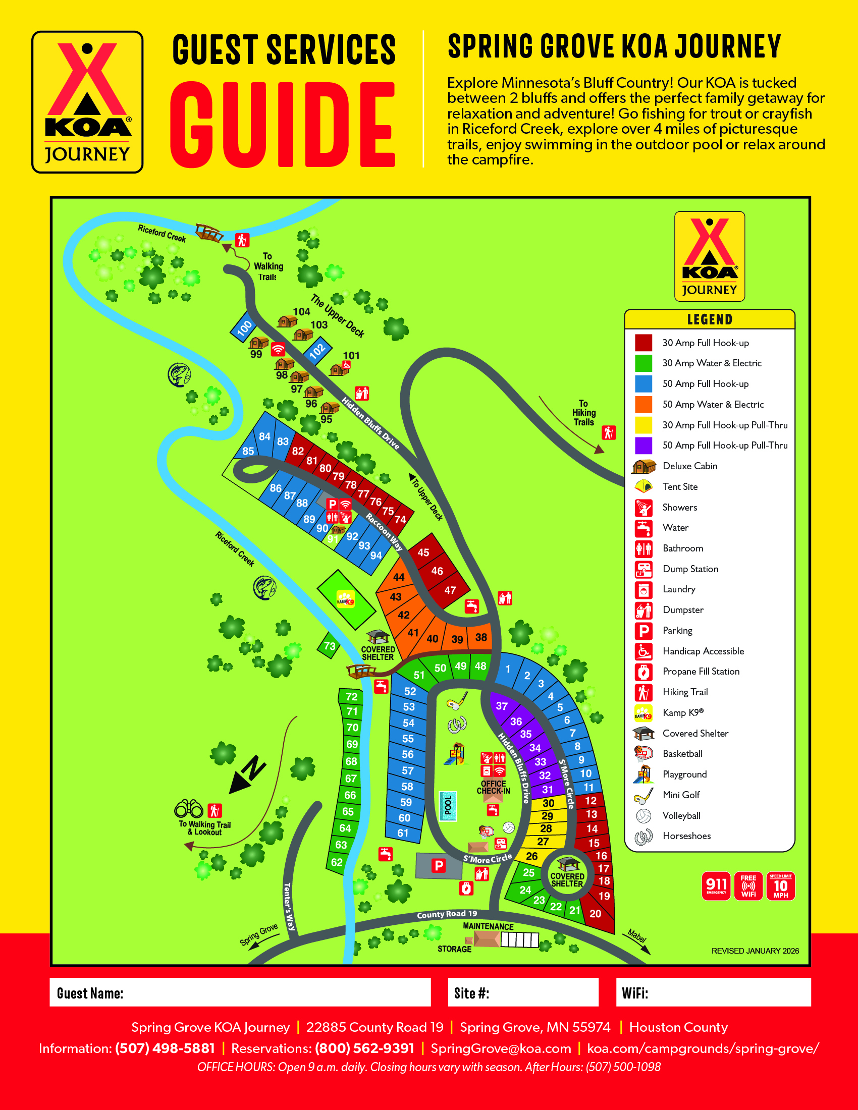 Campground Site Map