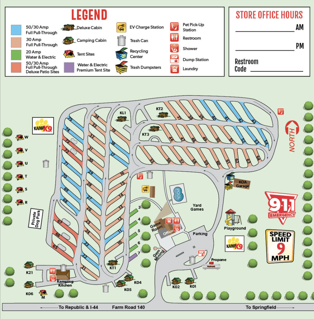 Campground Site Map