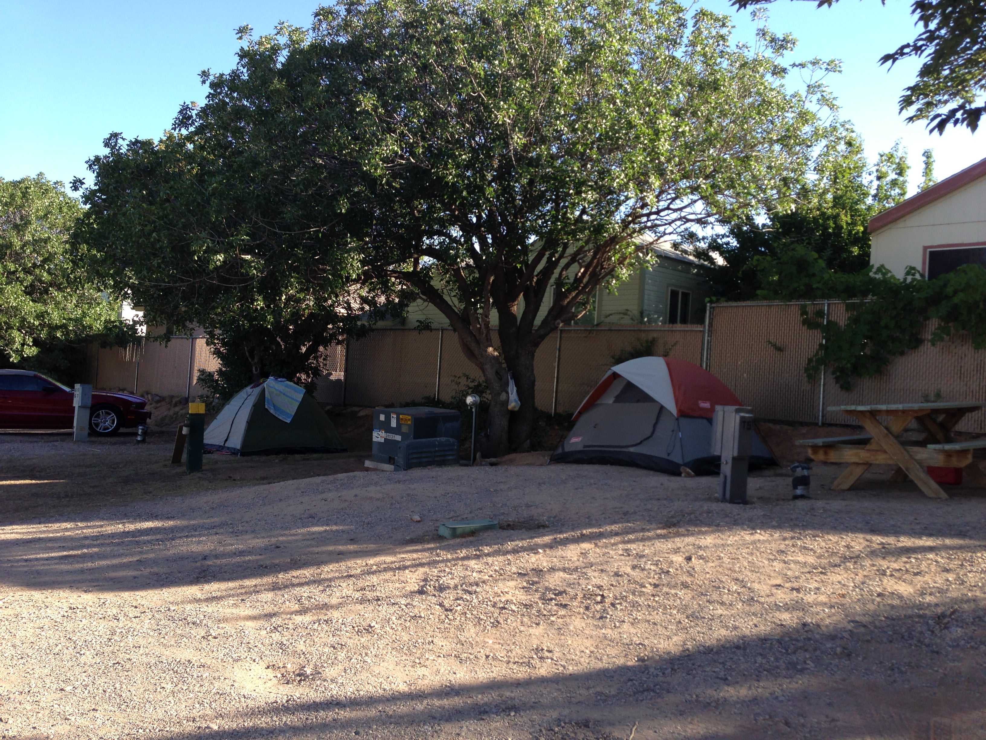 Shaded tent sites 4 & 5.