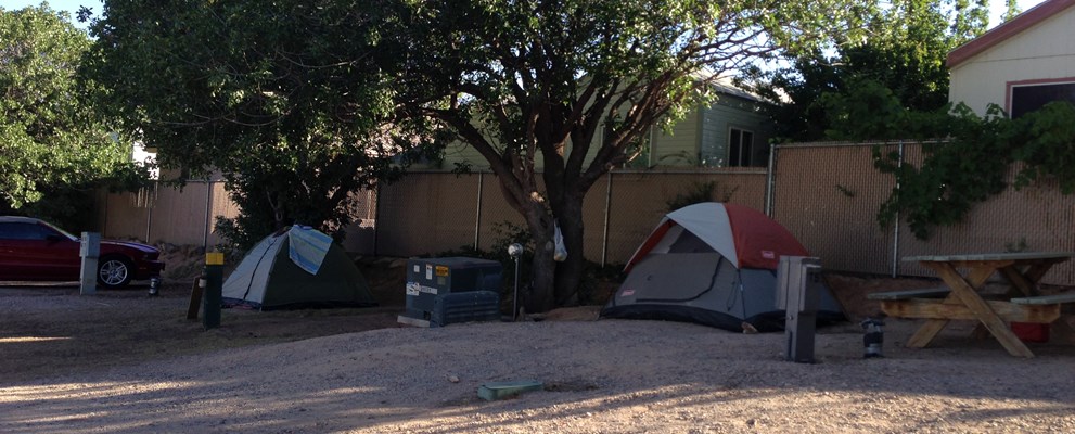 Shaded tent sites 4 & 5.