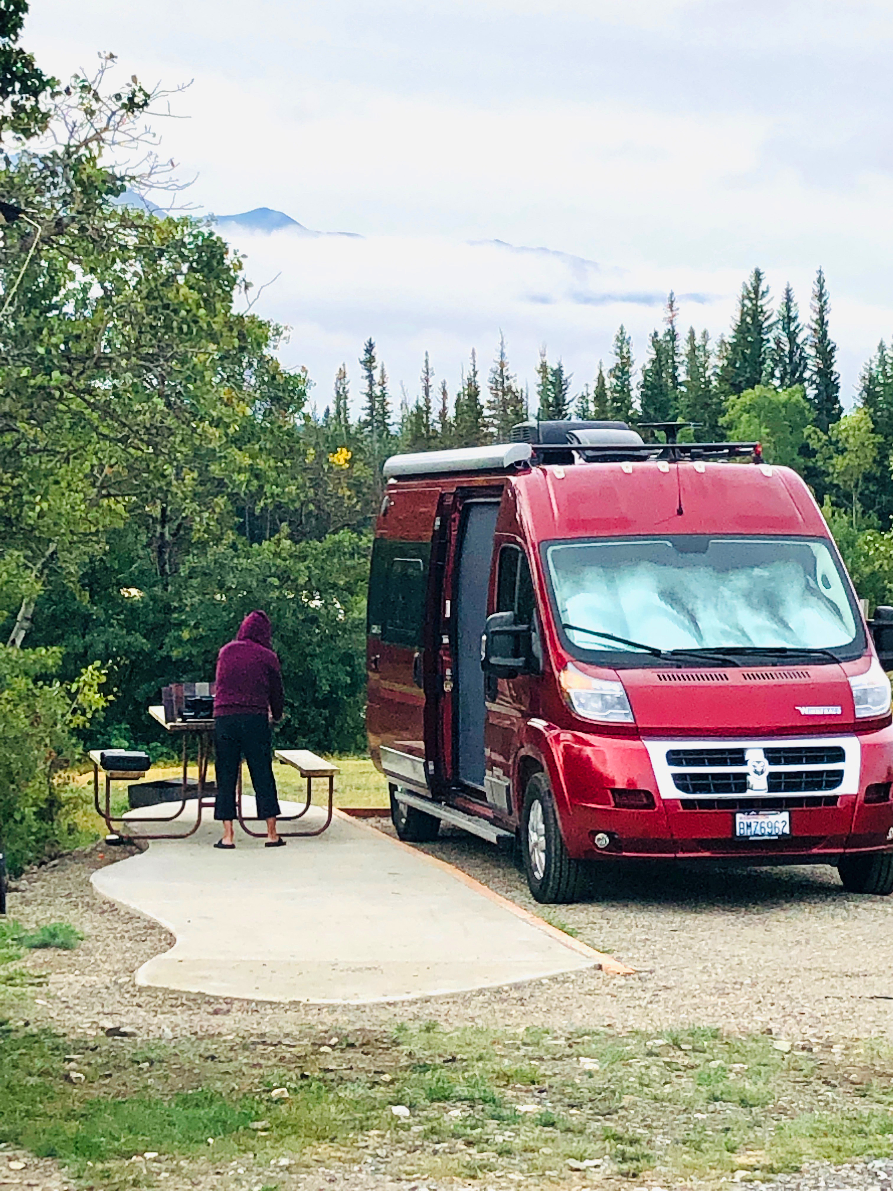 back in water/electric sites with great views ideal for small RV setups