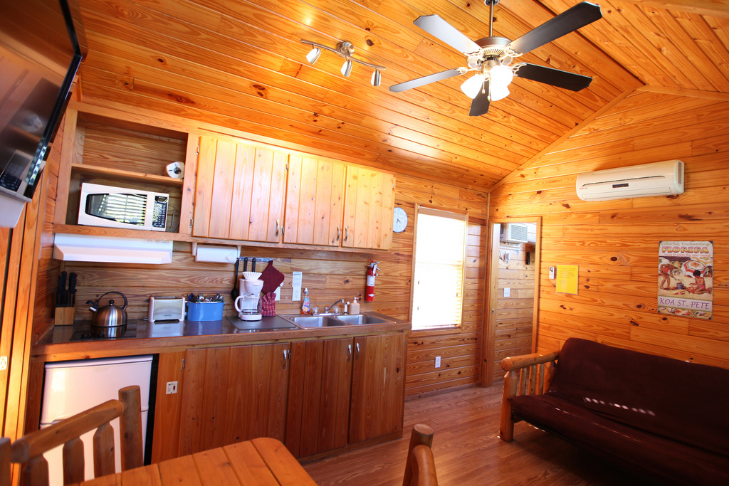 Cool off and relax while you watch TV in the living room.