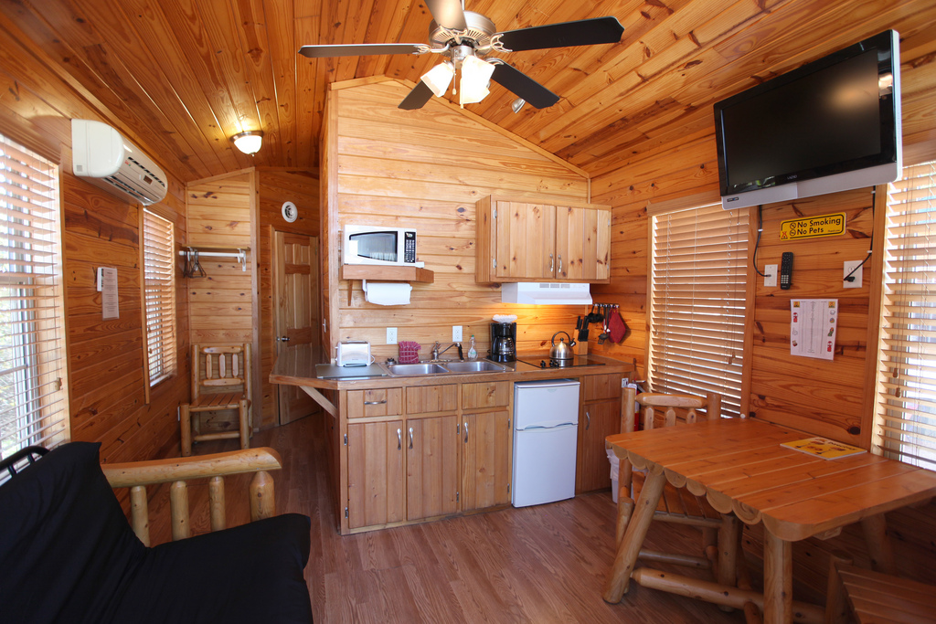 The kitchen and living are well equiped with everything you'll need for your stay.