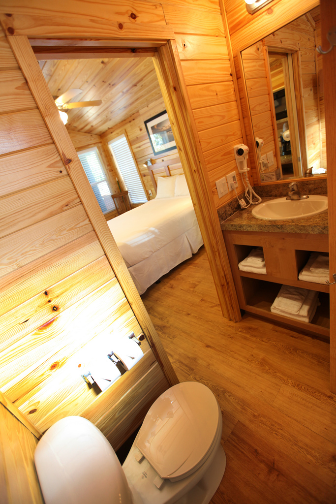 The bathroom will make your camping stay even more comfortable.