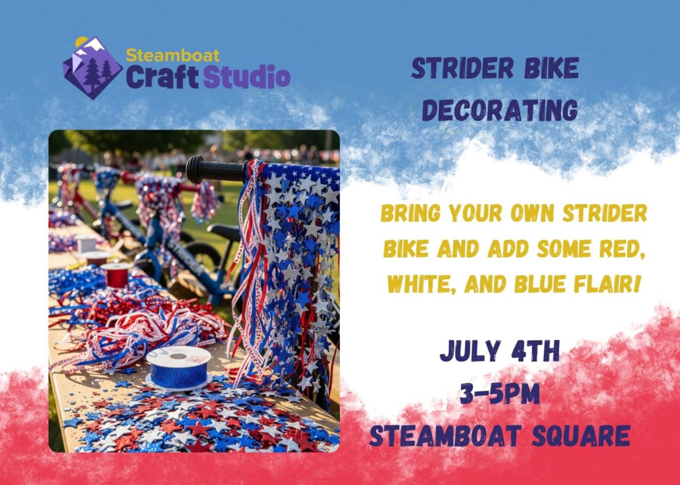 4th of July Strider Bike Decorating Photo