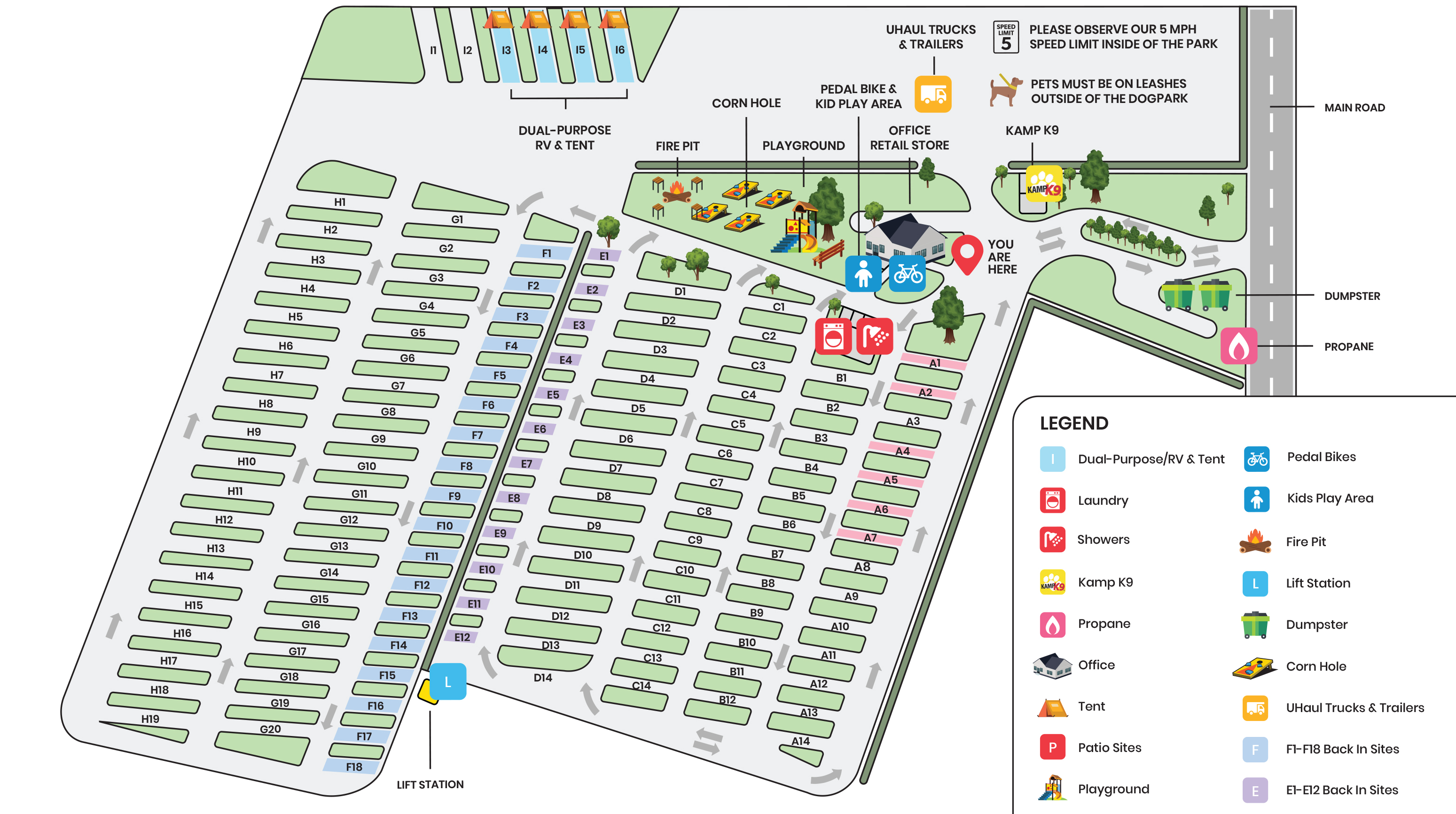 Campground Site Map