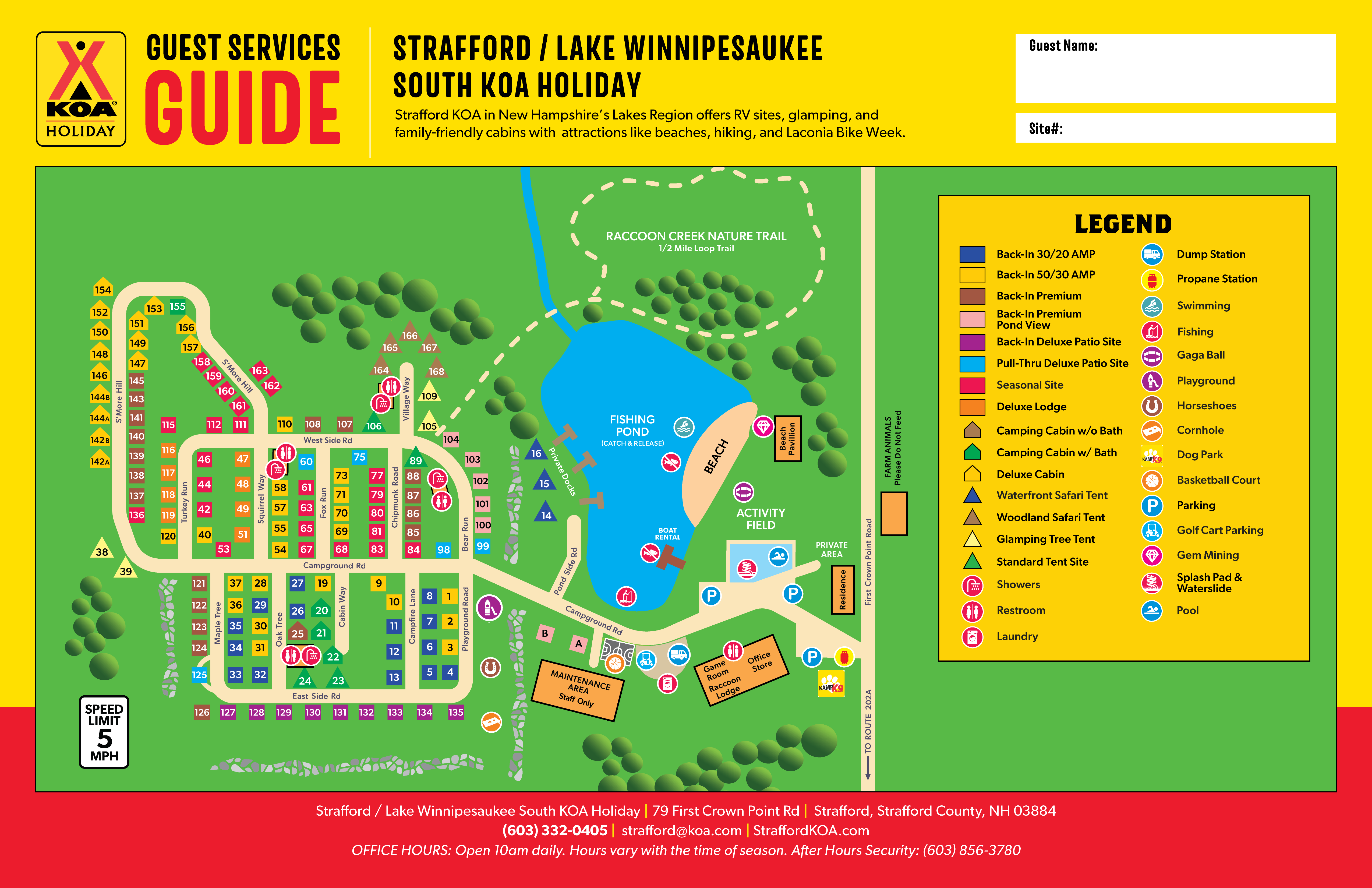 Campground Site Map
