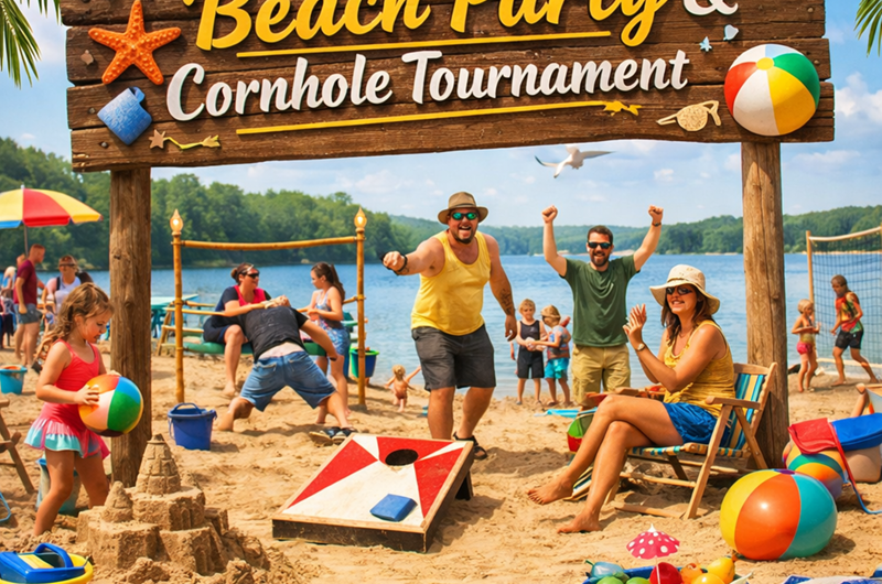 Beach Party & Cornhole Tournament Photo