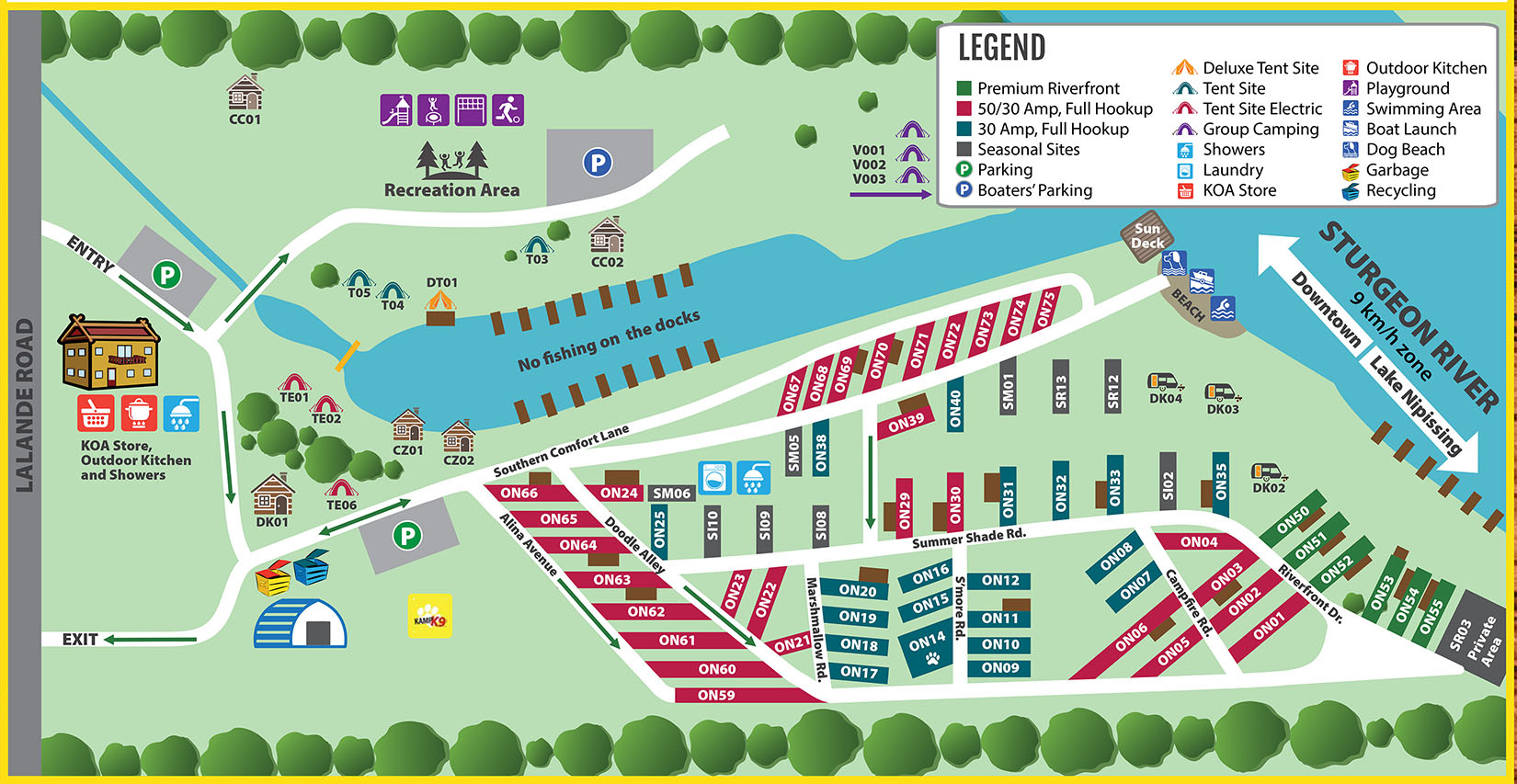 Campground Site Map