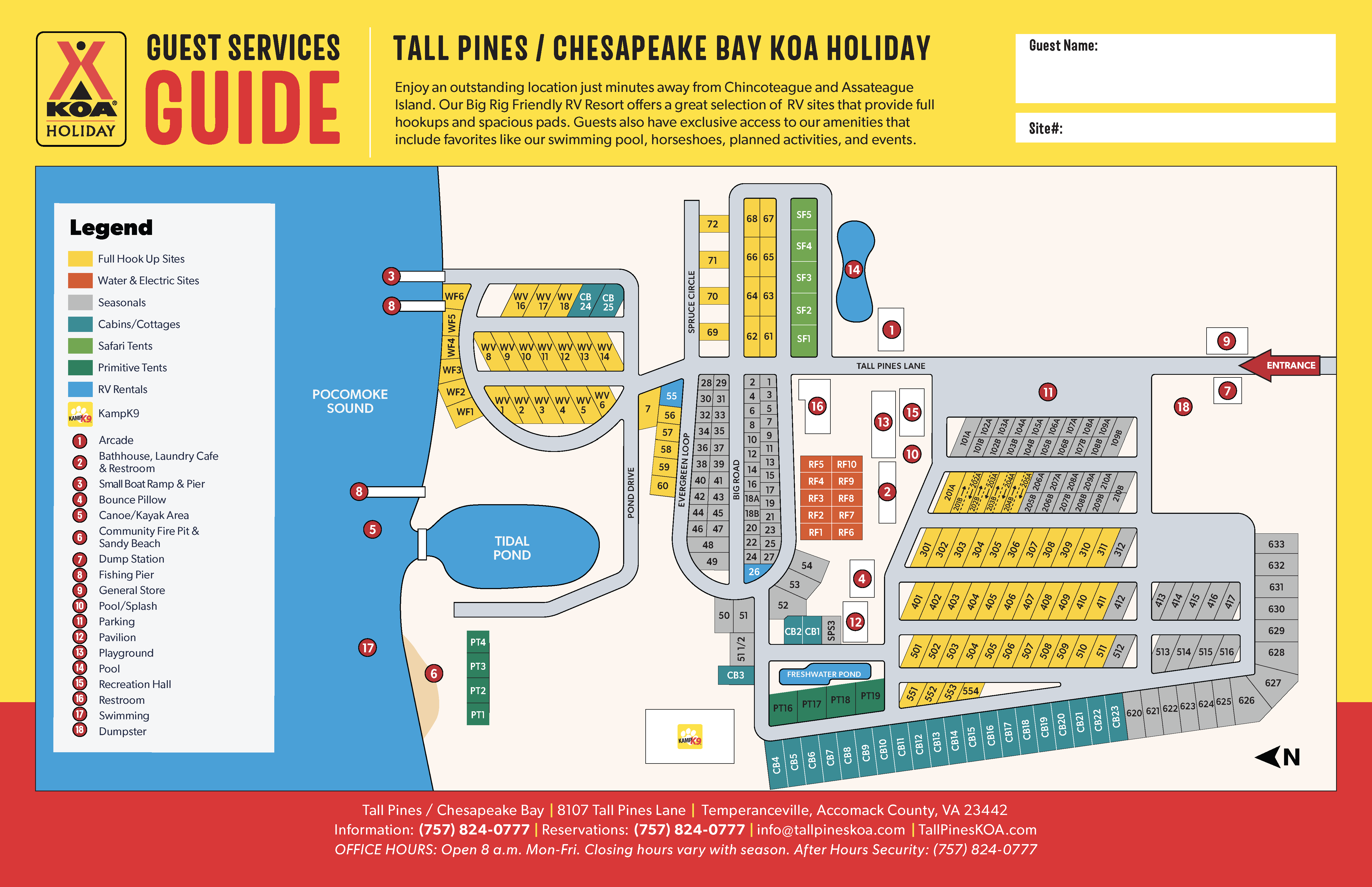 Campground Site Map
