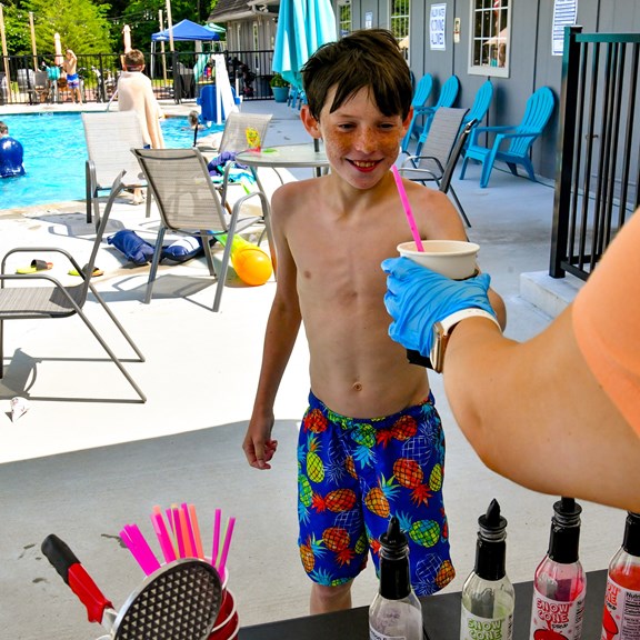 Snow Cones Around the Pool