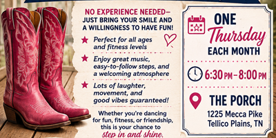 Learn to Line Dance At The PORCH