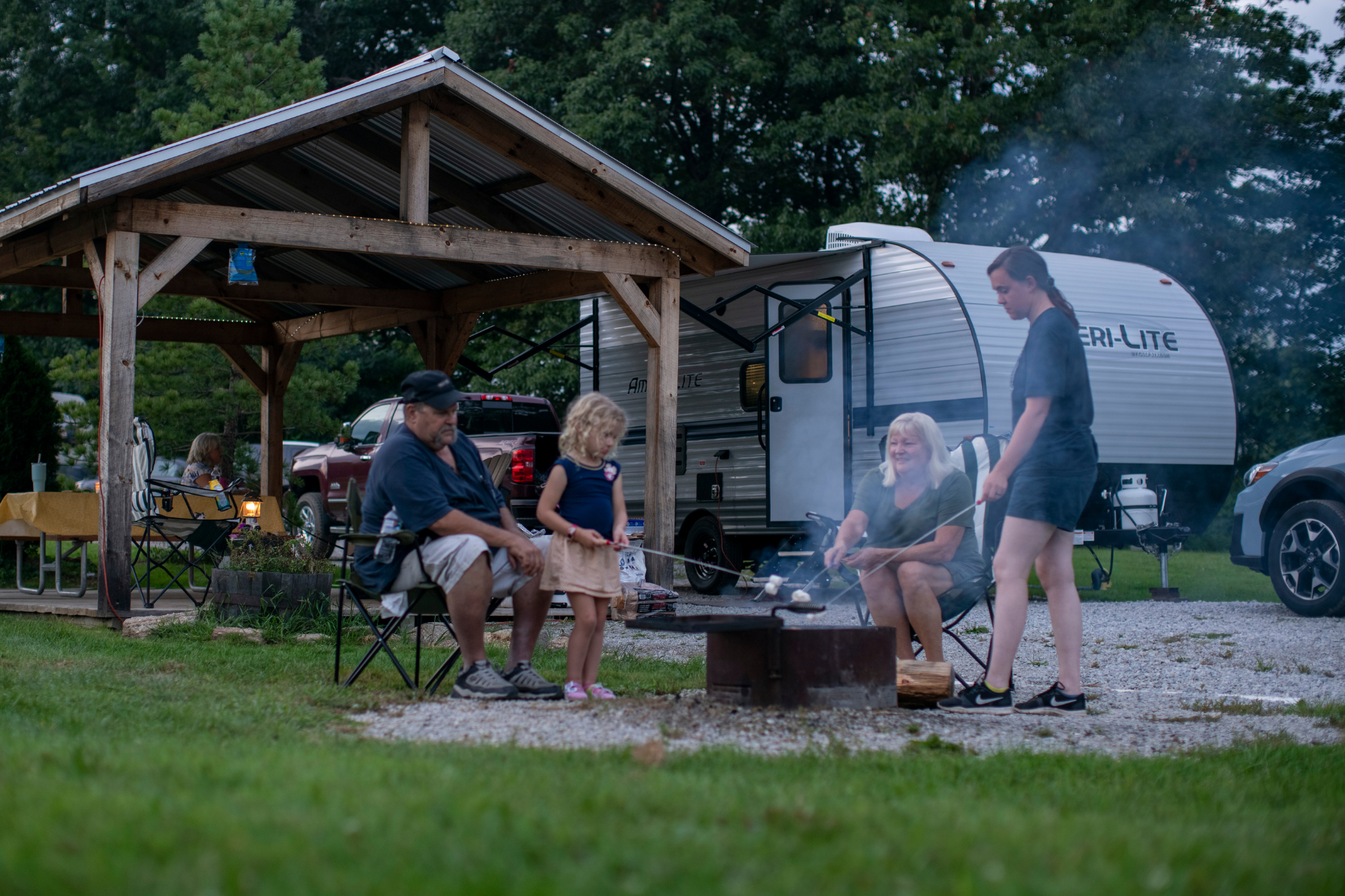Patio Gazebo Site - Night