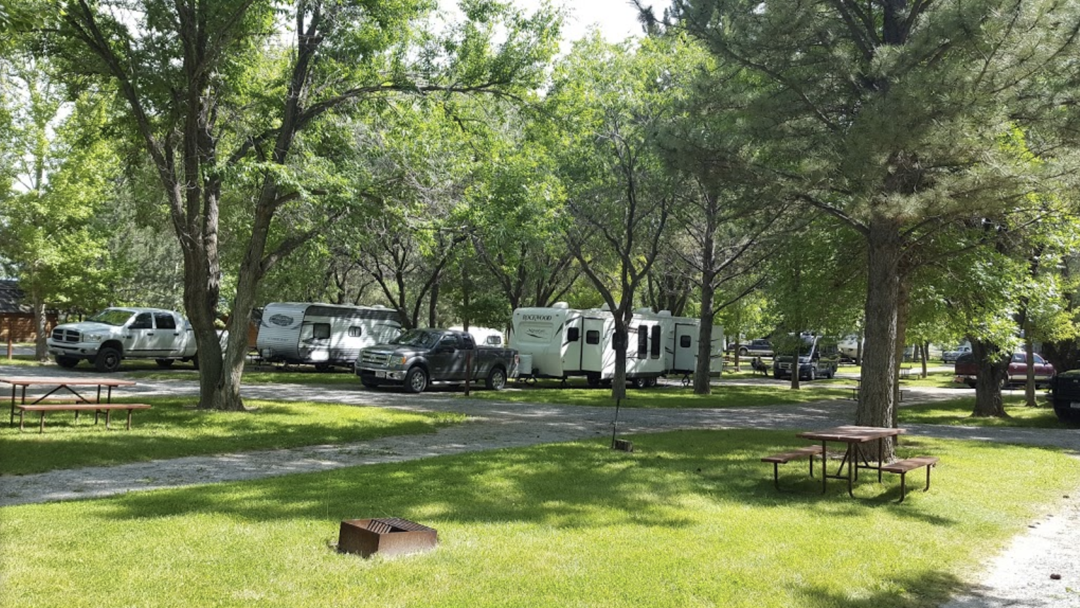 campers in the rv sites