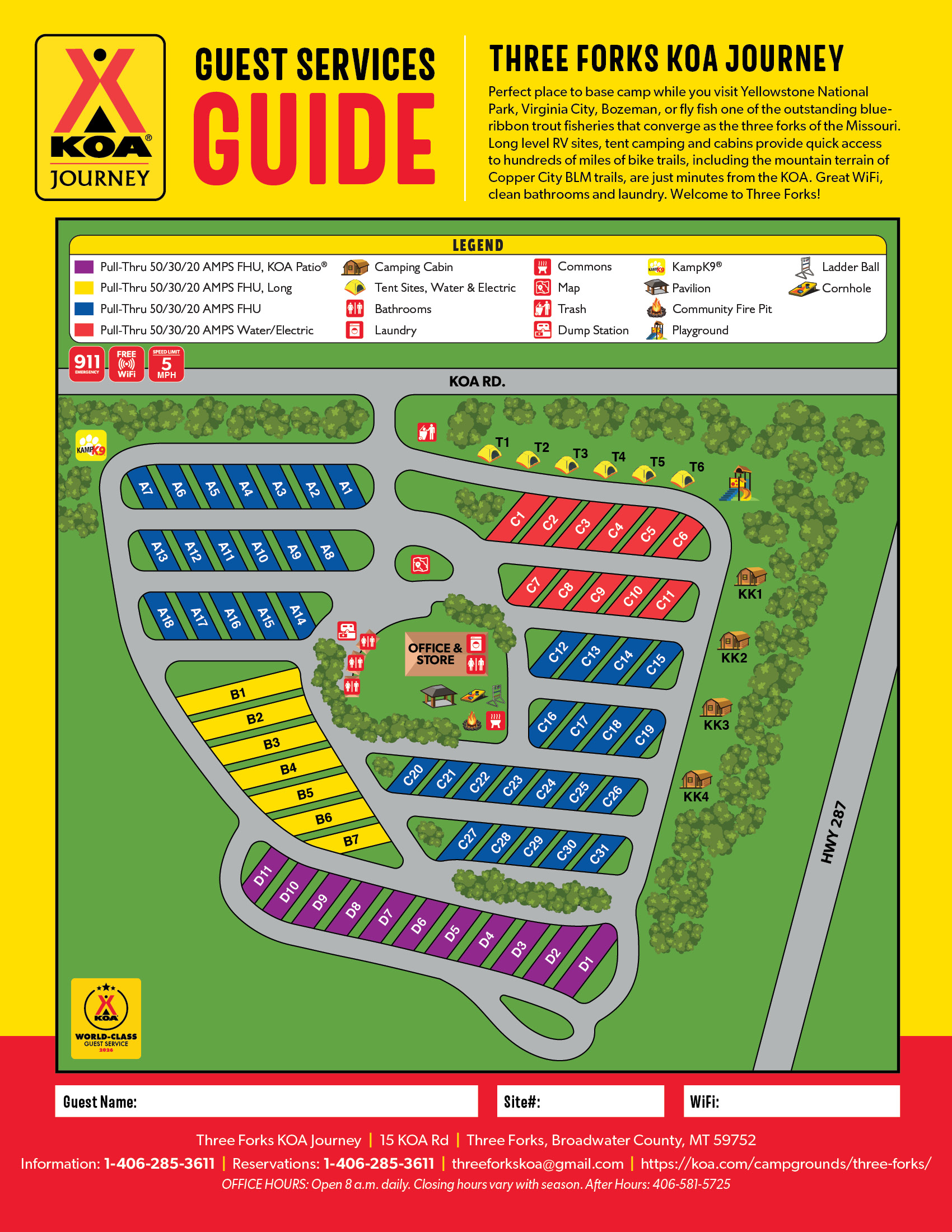 Campground Site Map